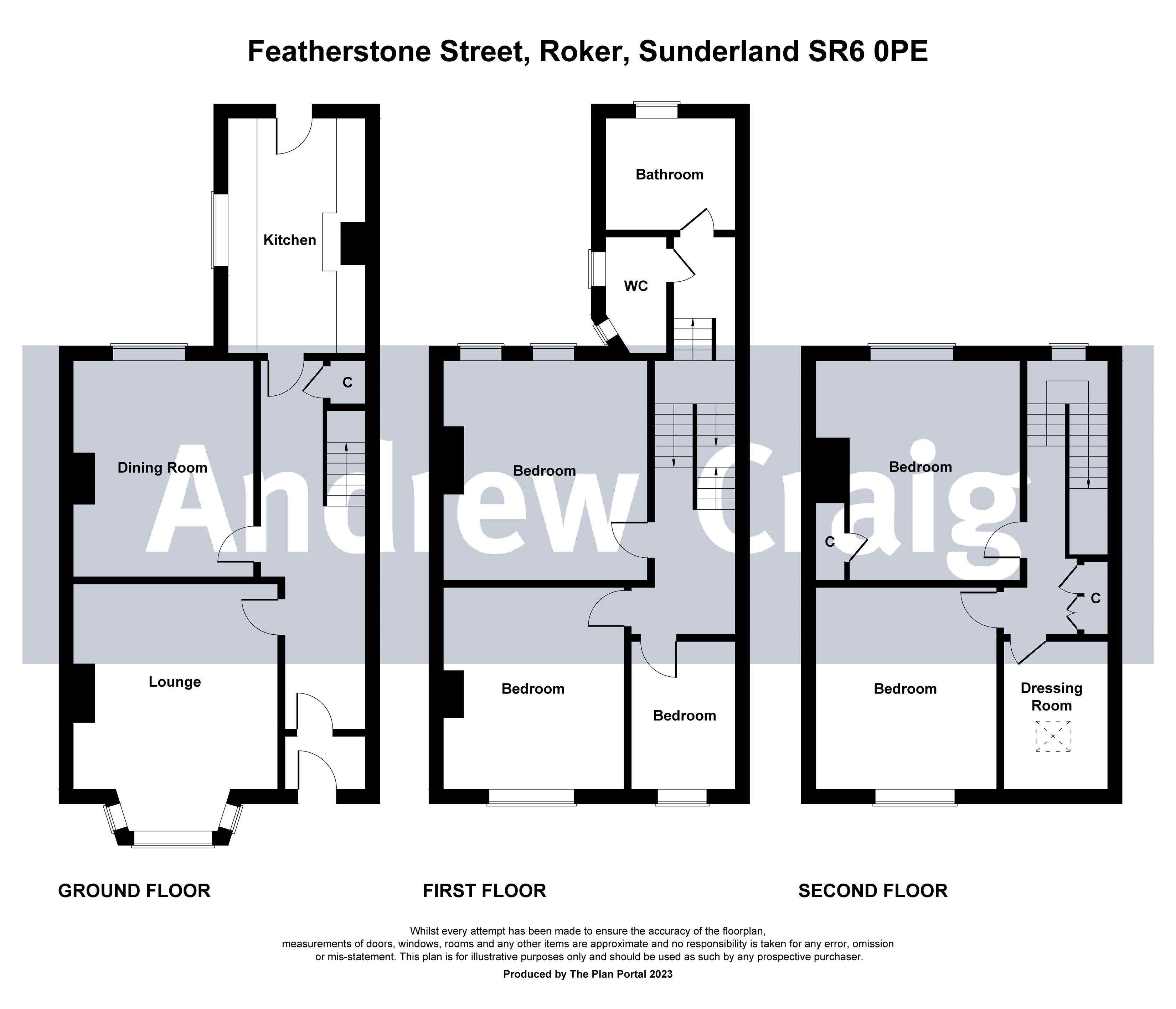 5 bed house for sale in Featherstone Street, Sunderland - Property floorplan