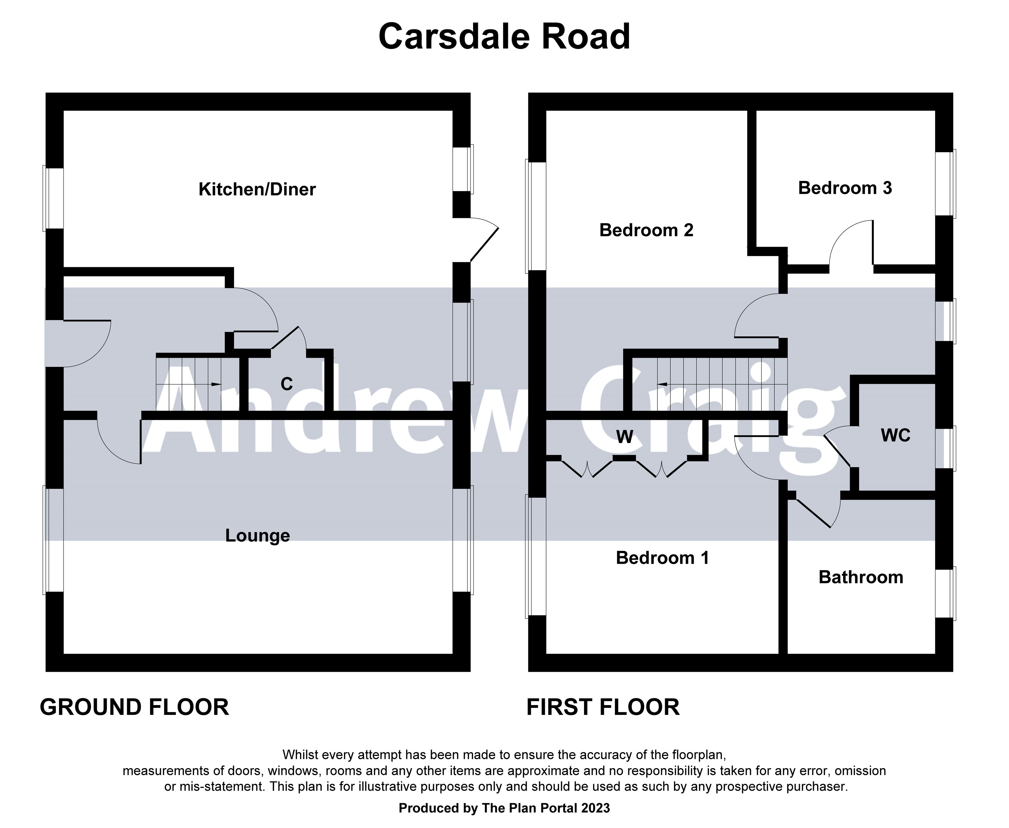 3 bed semi-detached house for sale in Carsdale Road, Newcastle Upon Tyne - Property floorplan
