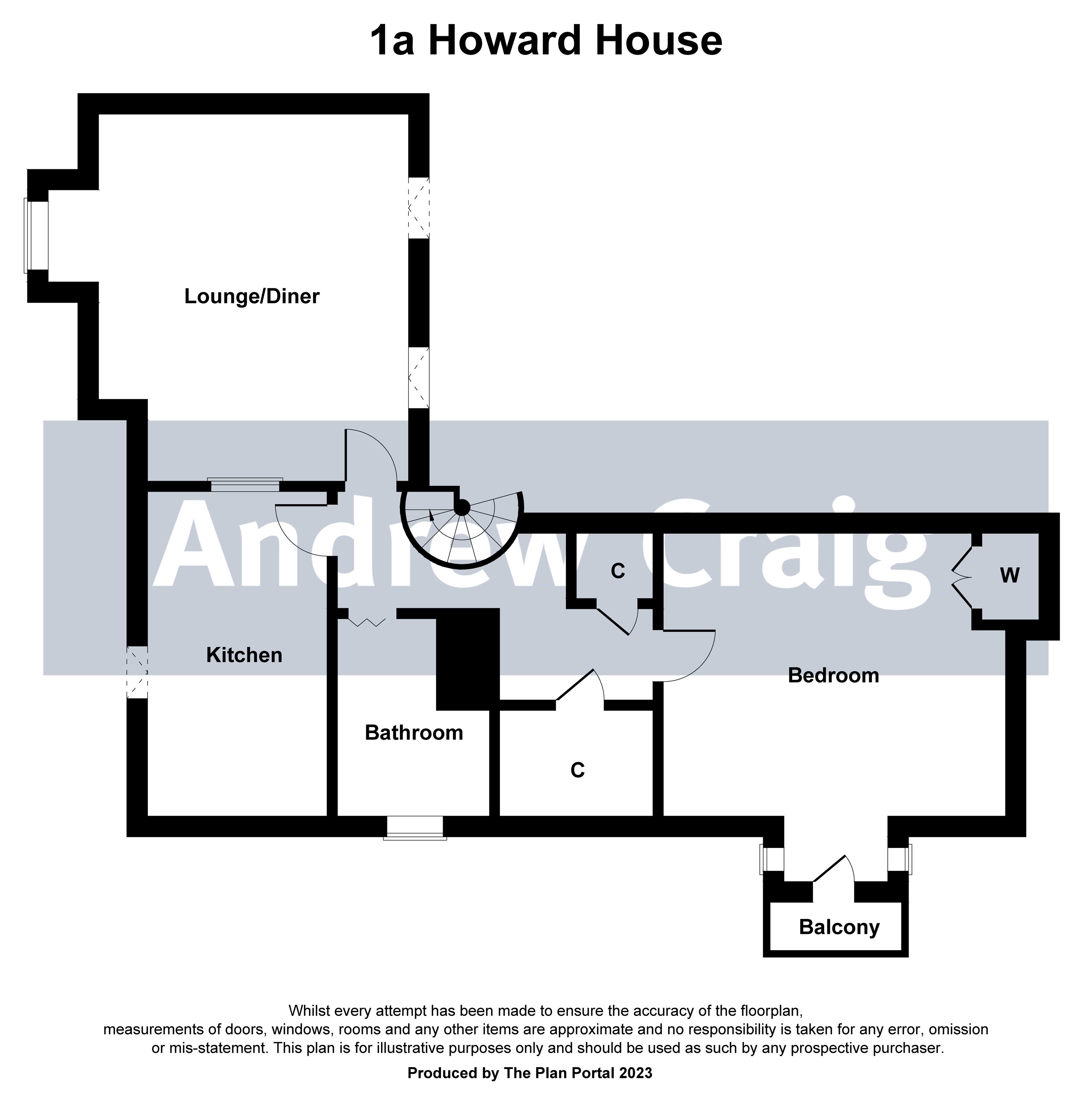 1 bed apartment for sale in Elmfield Road, Newcastle Upon Tyne - Property floorplan