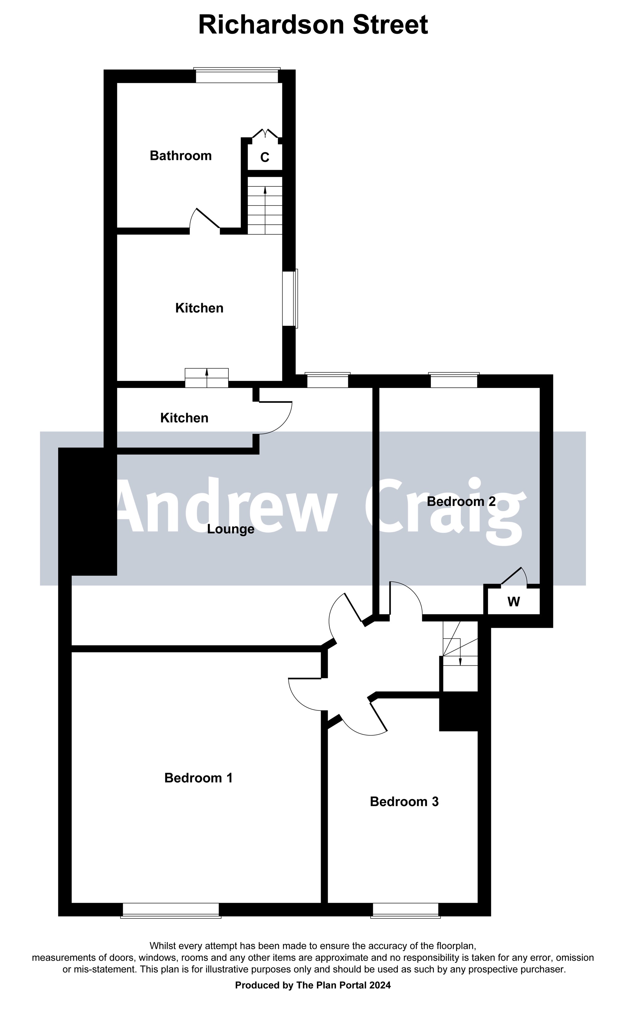 3 bed flat for sale in Richardson Street, Wallsend - Property floorplan