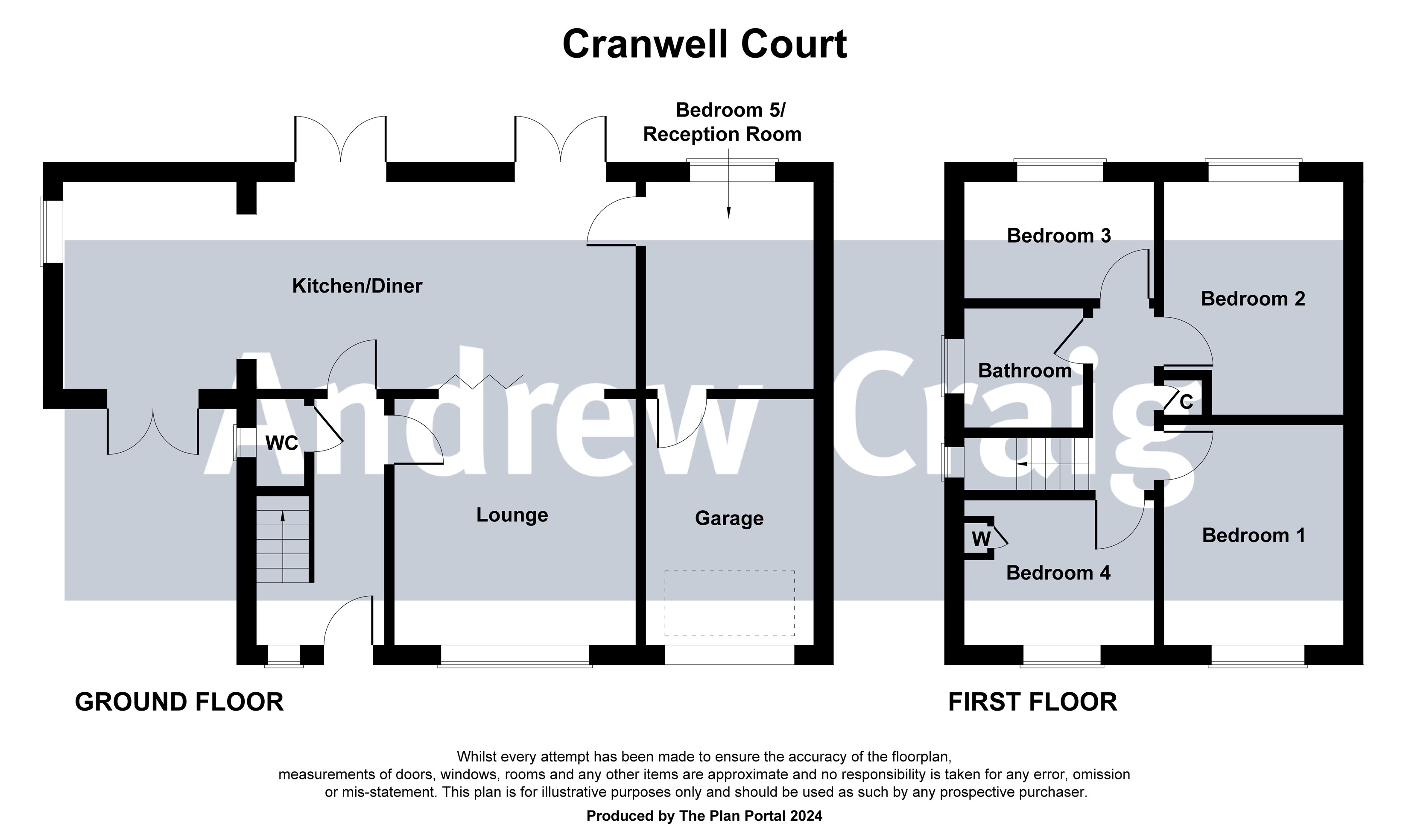 5 bed detached house for sale in Cranwell Court, Kingston Park - Property floorplan