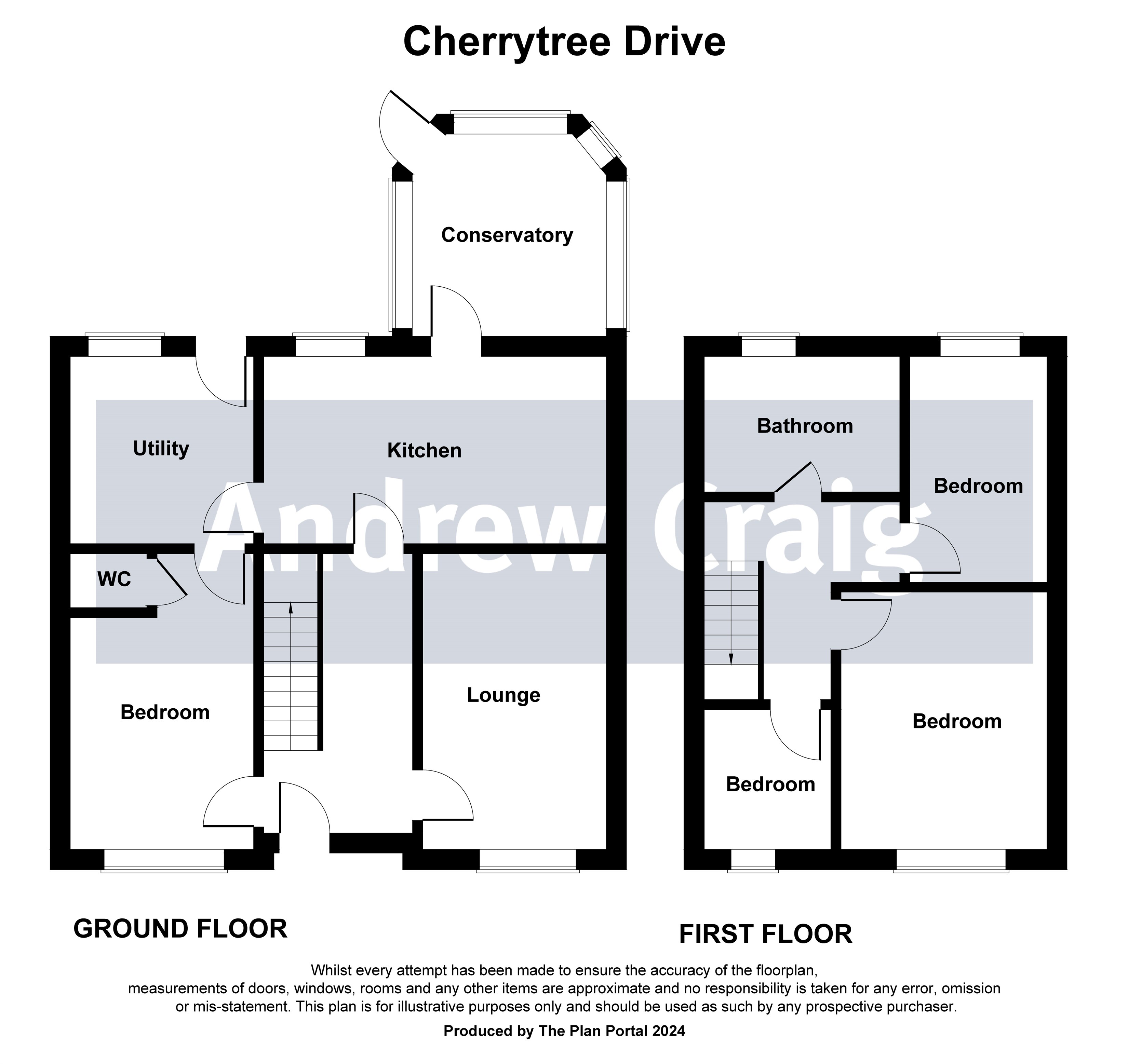 4 bed semi-detached house for sale in Cherrytree Drive, Whickham - Property floorplan