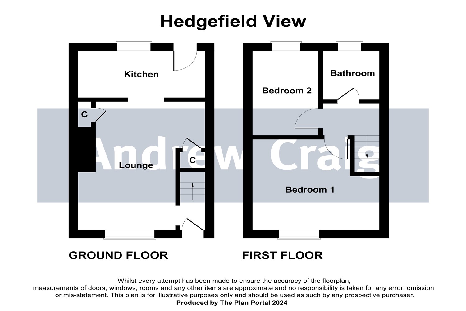 2 bed house for sale in Dudley, Cramlington - Property floorplan