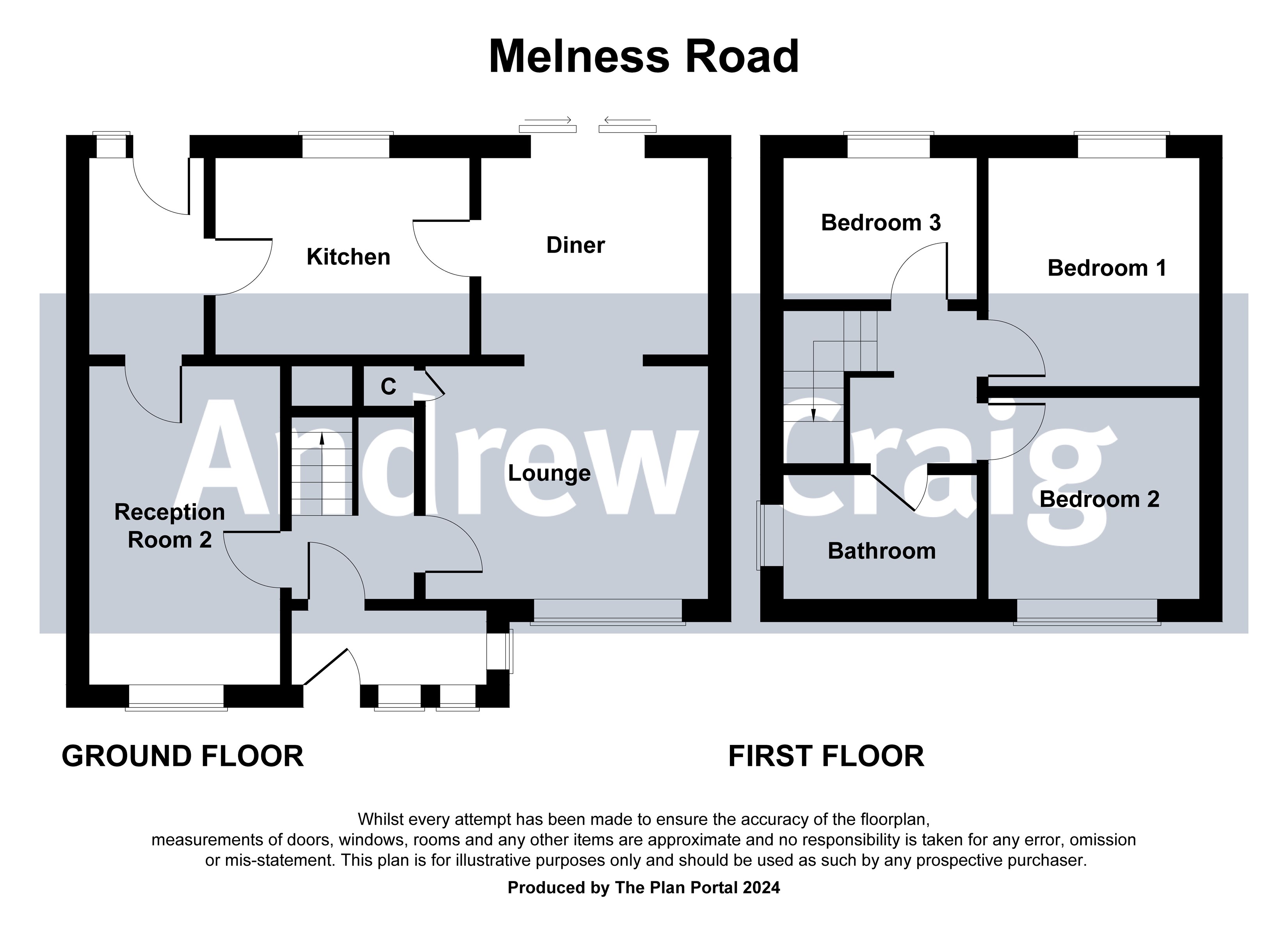 3 bed semi-detached house for sale in Melness Road, Hazlerigg - Property floorplan