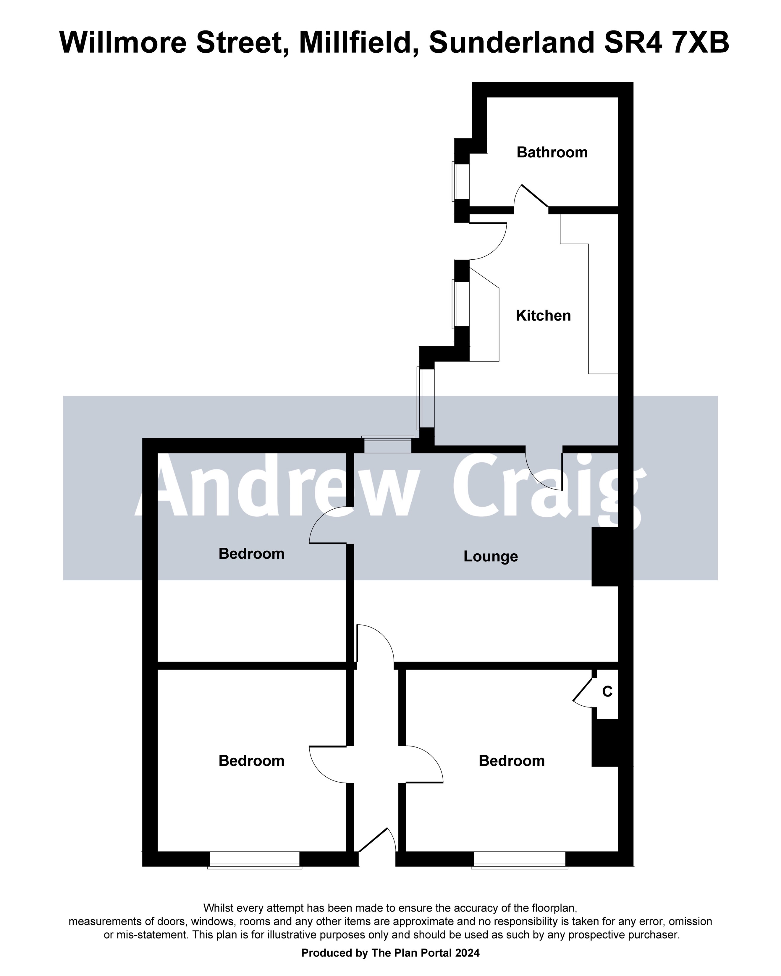 3 bed mid terraced cottage for sale in Willmore Street, Sunderland - Property floorplan