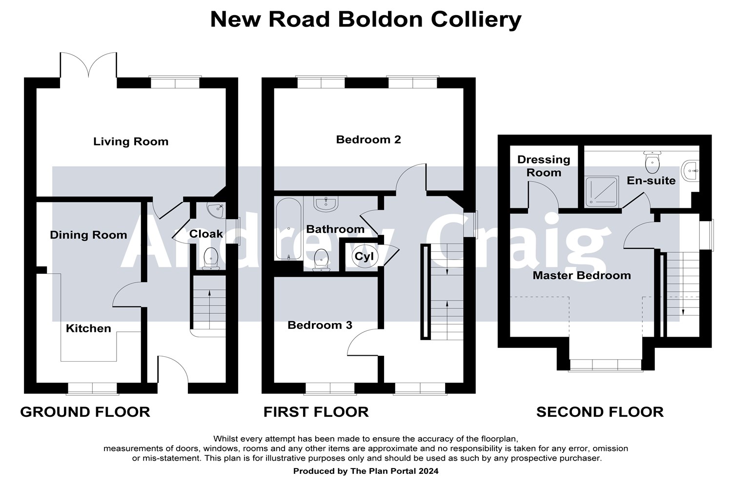 3 bed semi-detached house for sale in New Road, Boldon Colliery - Property floorplan