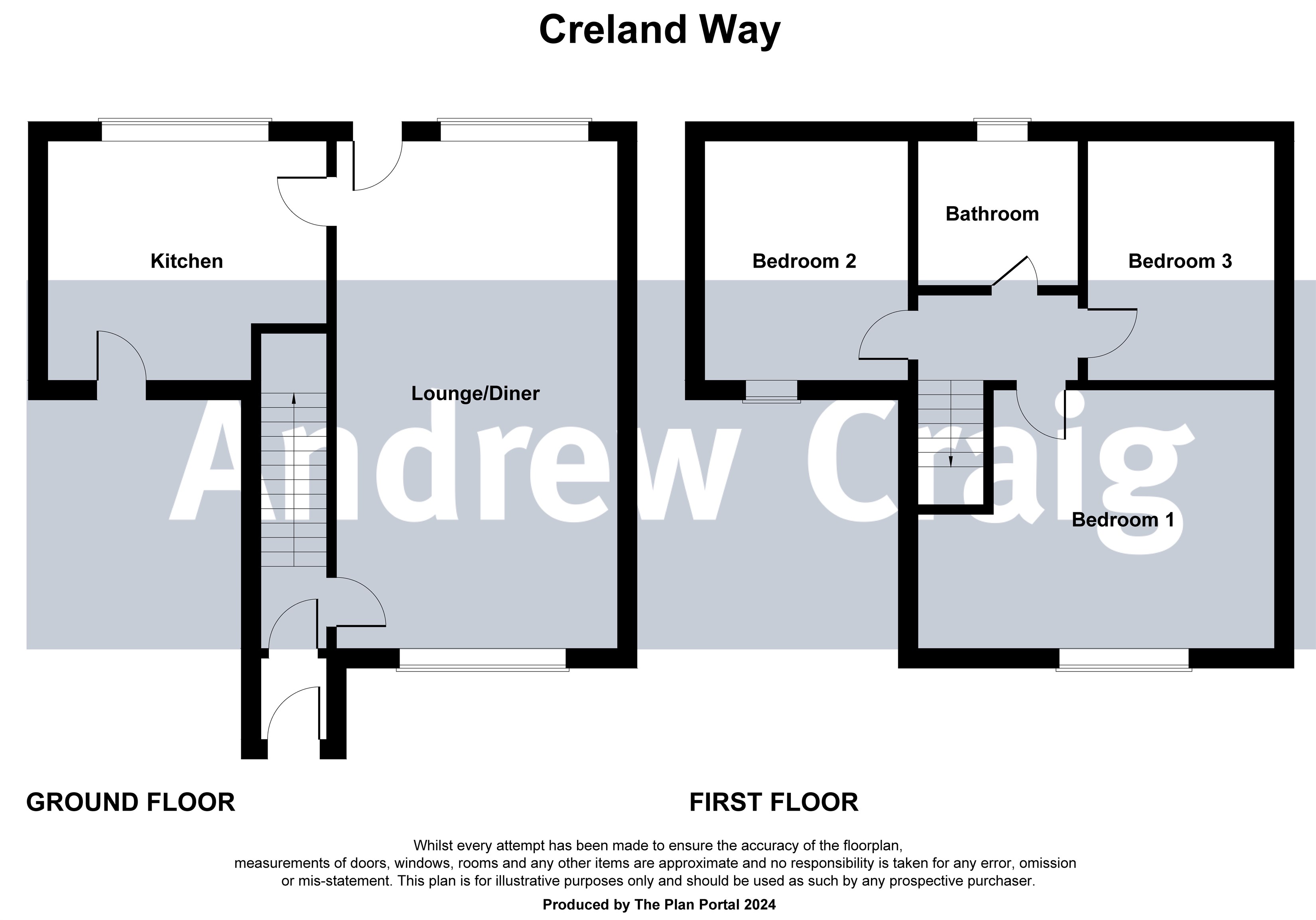 3 bed house for sale in Creland Way, Newcastle Upon Tyne - Property floorplan