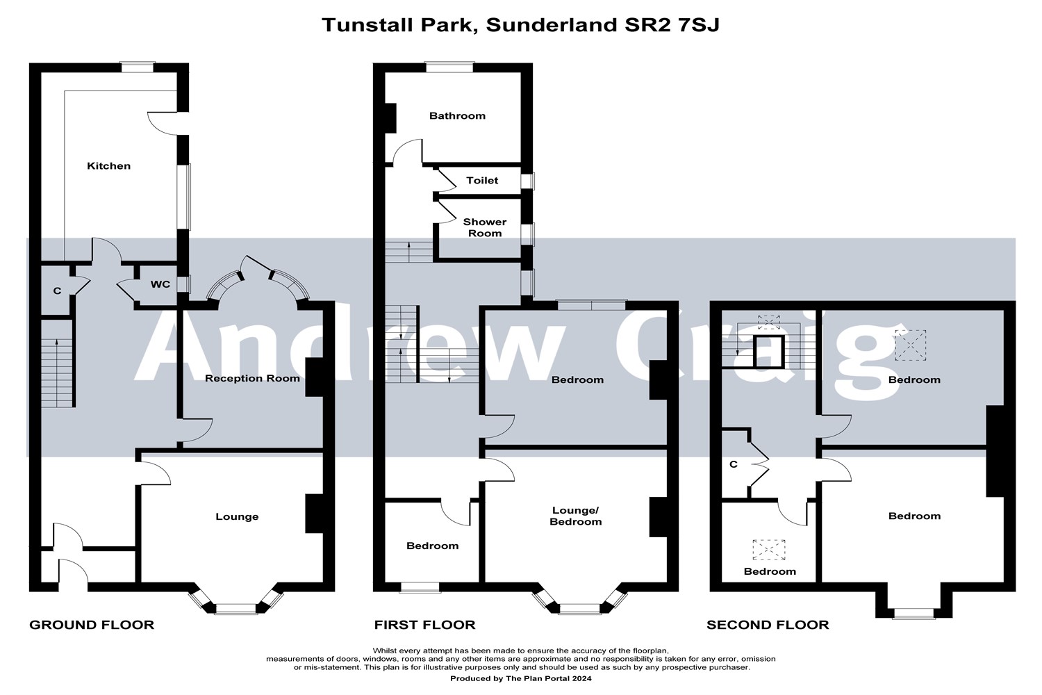 6 bed house for sale in Tunstall Park, Sunderland - Property floorplan
