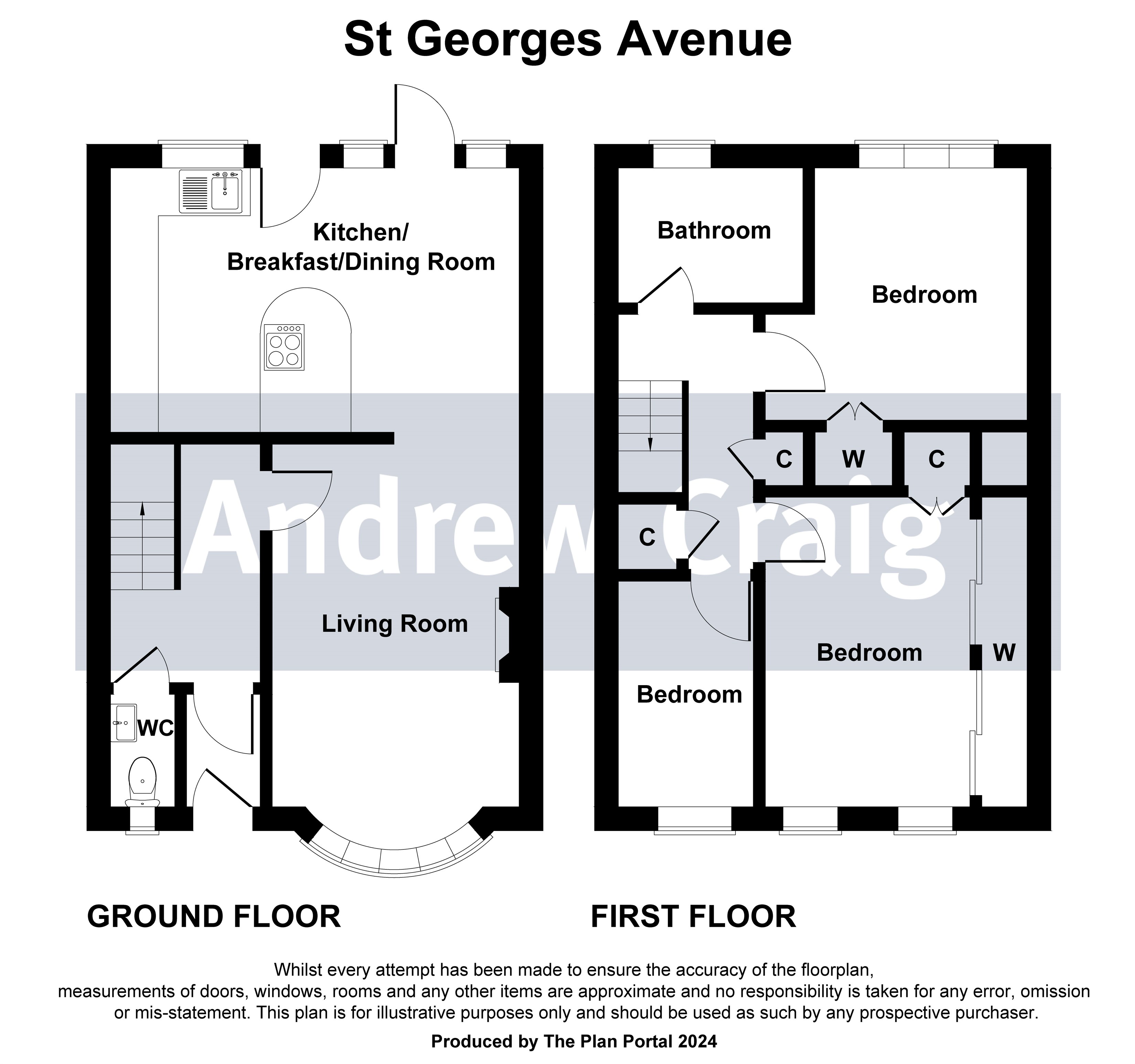 3 bed house for sale in St. Georges Avenue, South Shields - Property floorplan
