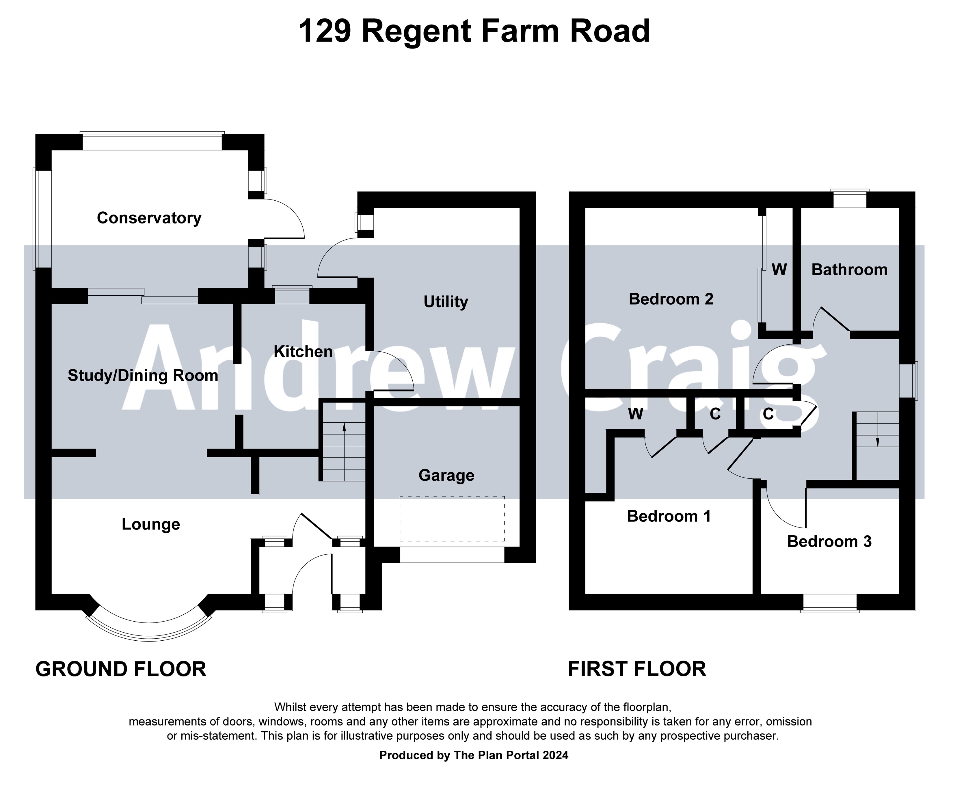 3 bed semi-detached house for sale in Regent Farm Road, Gosforth - Property floorplan