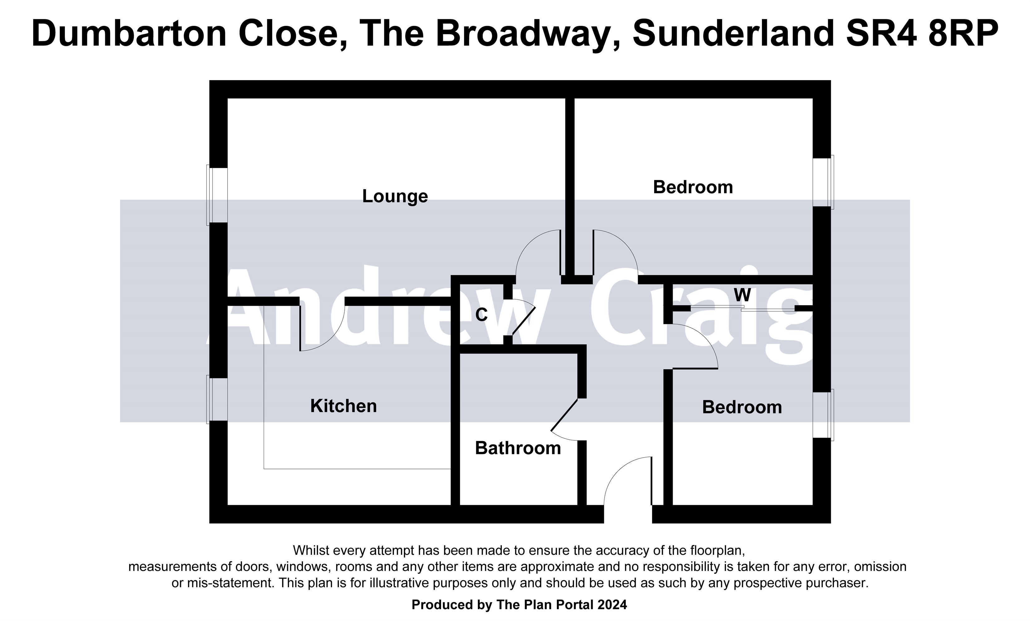 2 bed flat for sale in The Broadway, Sunderland - Property floorplan