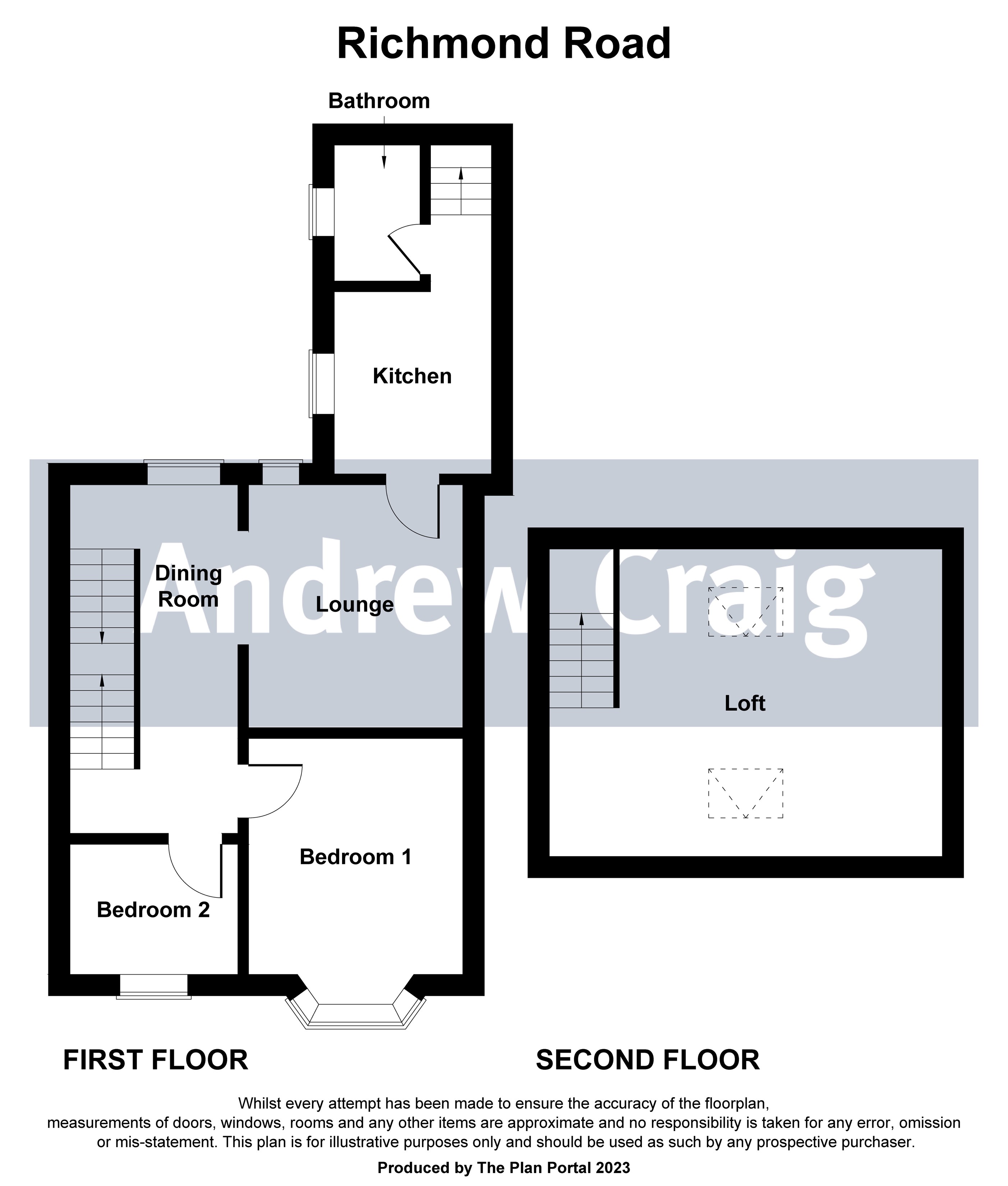 2 bed flat to rent in Richmond Road, South Shields - Property floorplan
