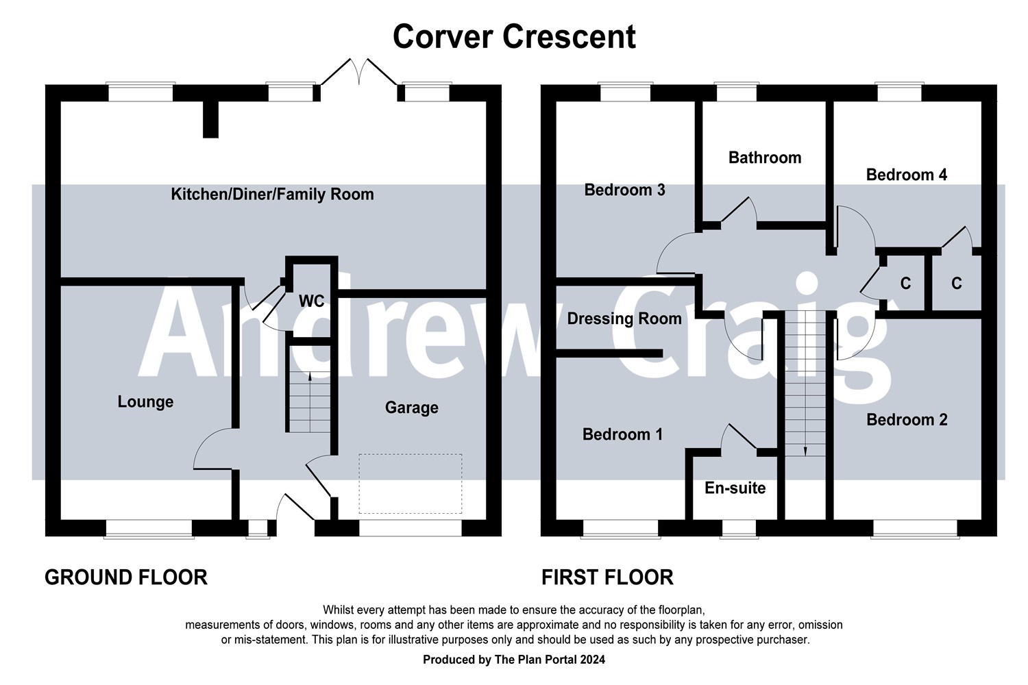 4 bed detached house for sale in Corver Crescent, Hazlerigg - Property floorplan