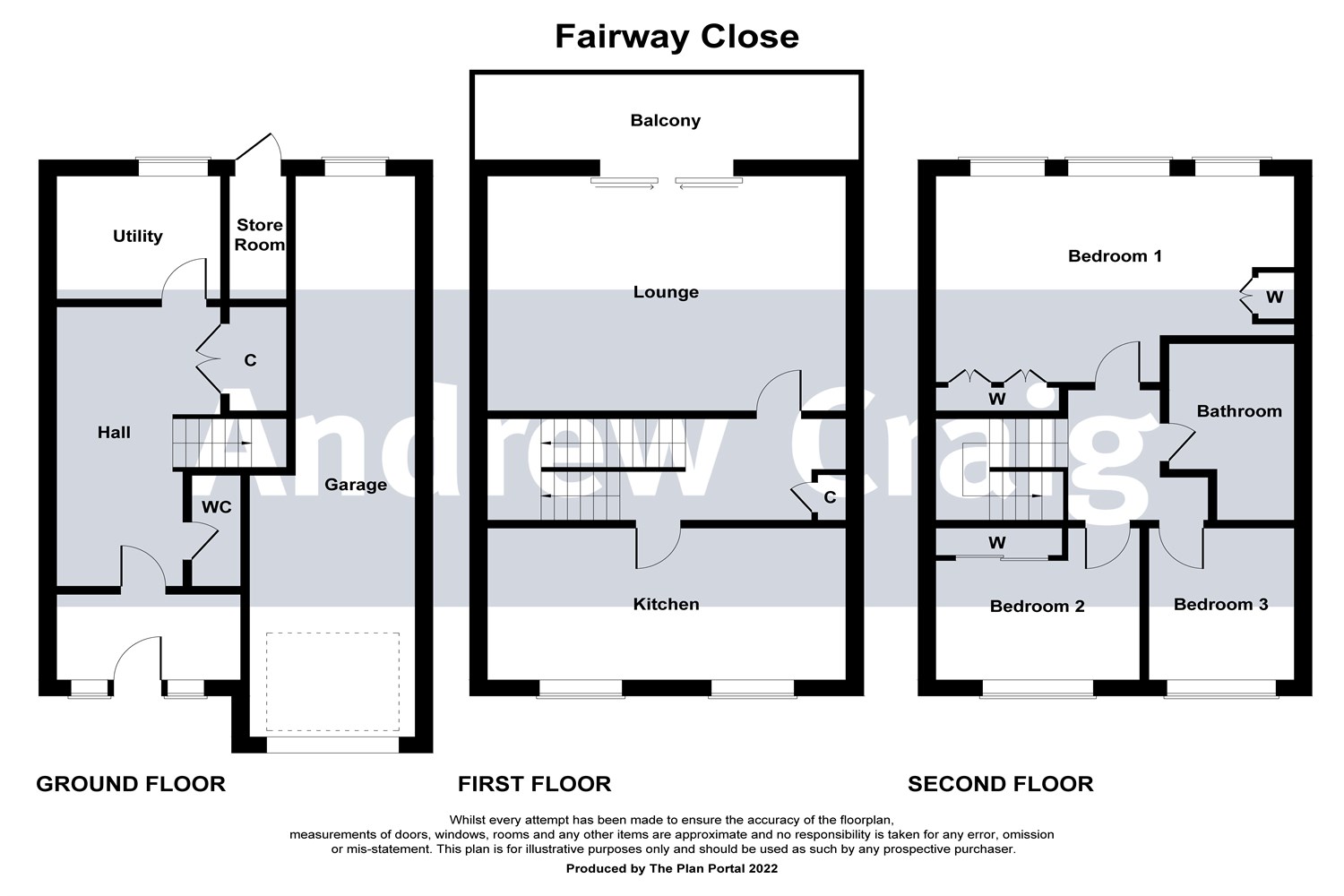 3 bed house for sale in Fairway Close, Newcastle Upon Tyne - Property floorplan