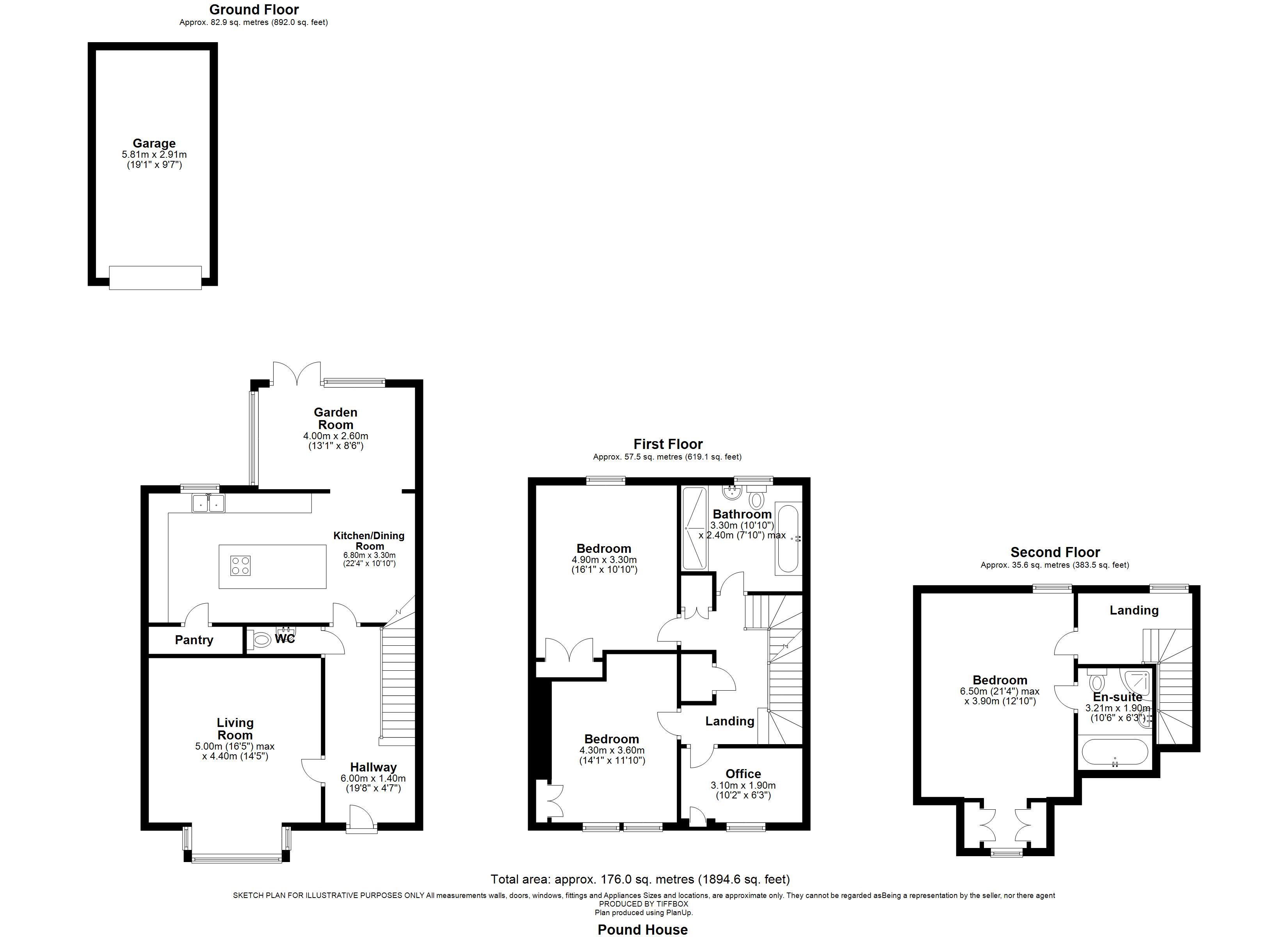 4 bed semi-detached house for sale in Florin Court, Bedlington - Property floorplan