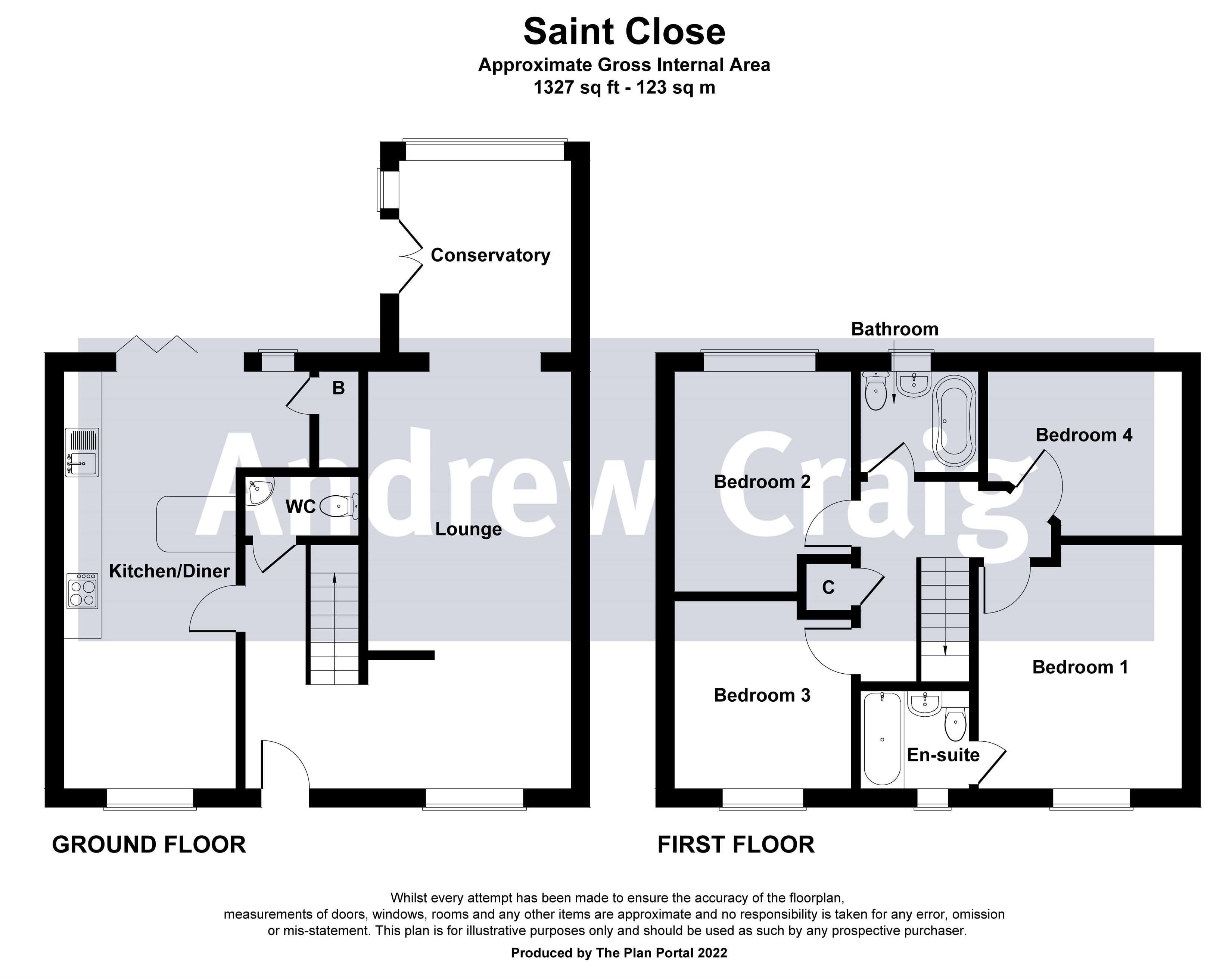 4 bed detached house for sale in Saint Close, Hebburn - Property floorplan