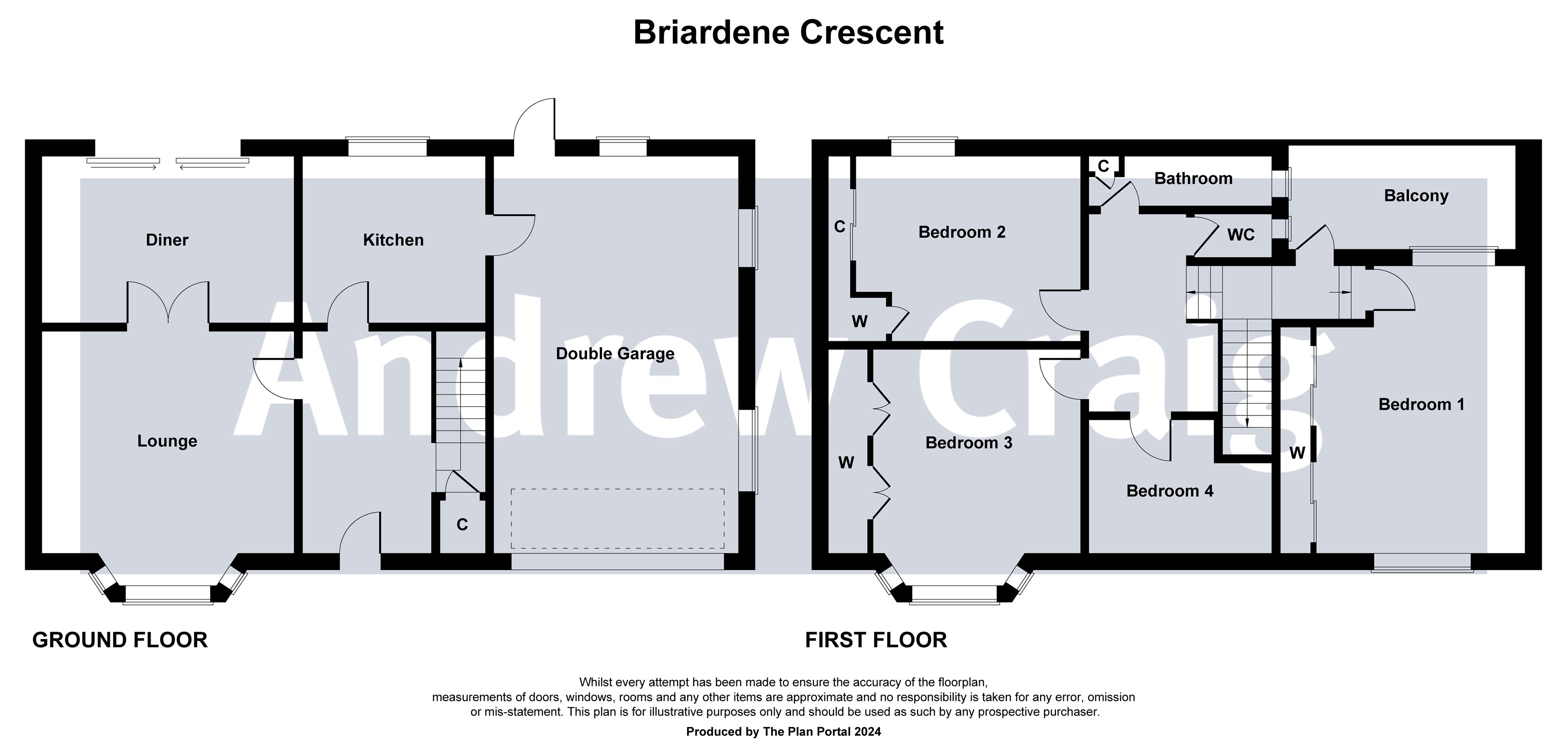 4 bed semi-detached house for sale in Briardene Crescent, Gosforth - Property floorplan