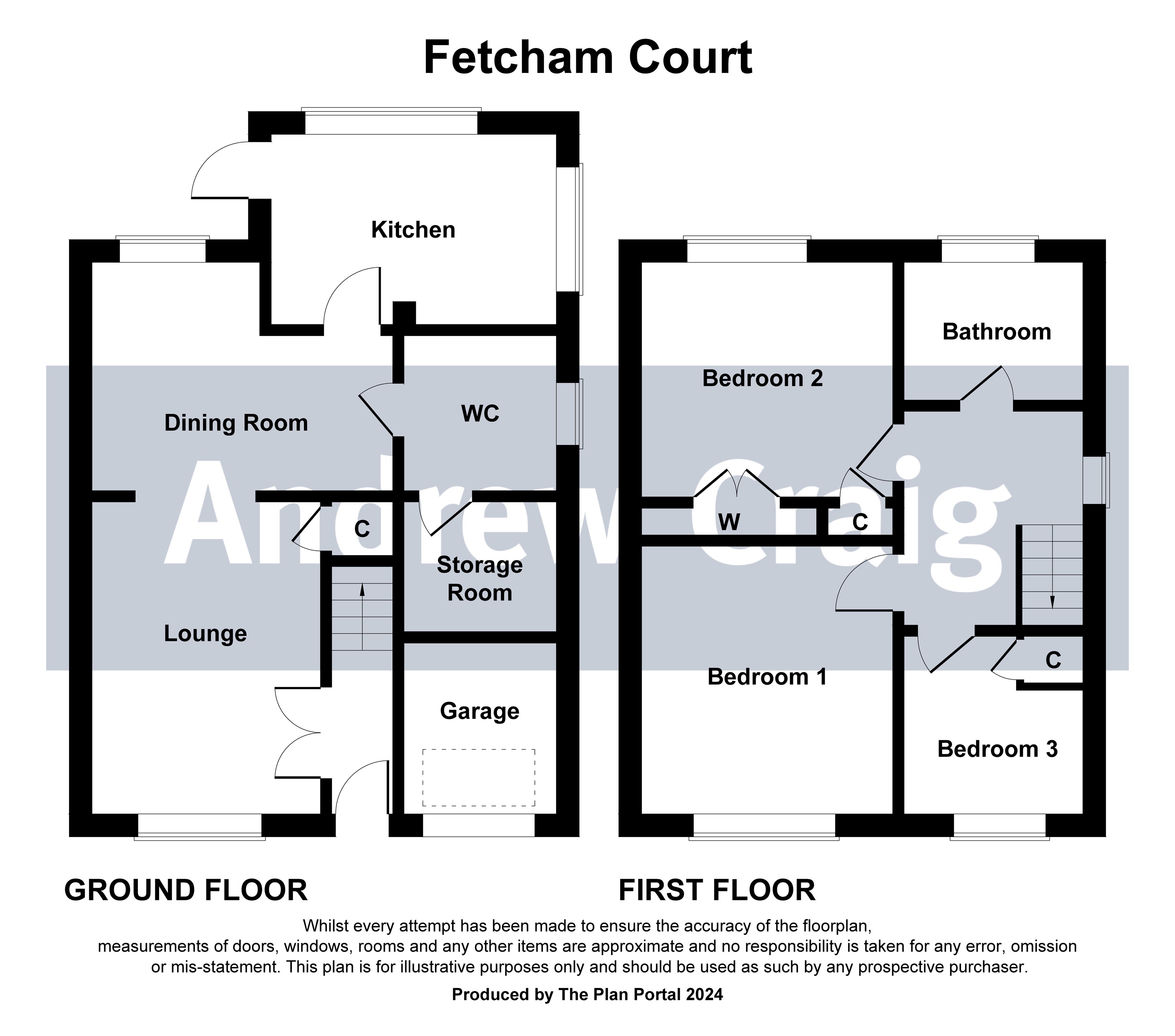 3 bed semi-detached house for sale in Fetcham Court, Kingston Park - Property floorplan