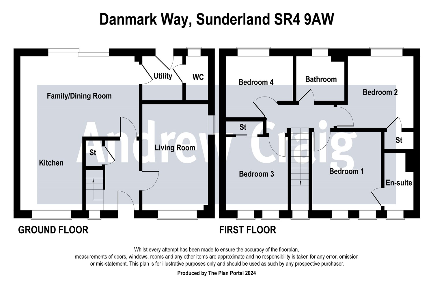 4 bed detached house for sale in Danmark Way, Sunderland - Property floorplan