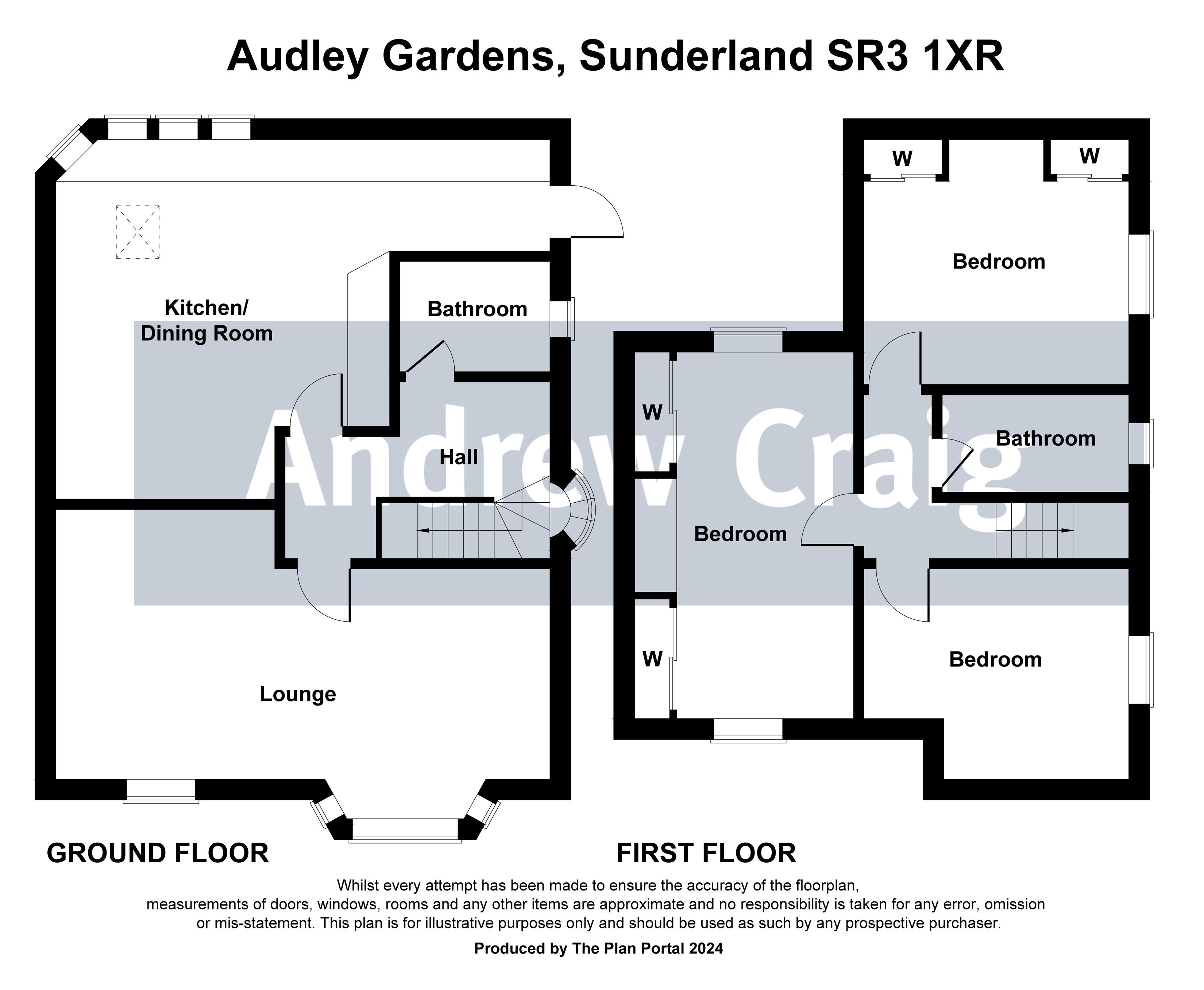 3 bed semi-detached bungalow for sale in Audley Gardens, Sunderland - Property floorplan