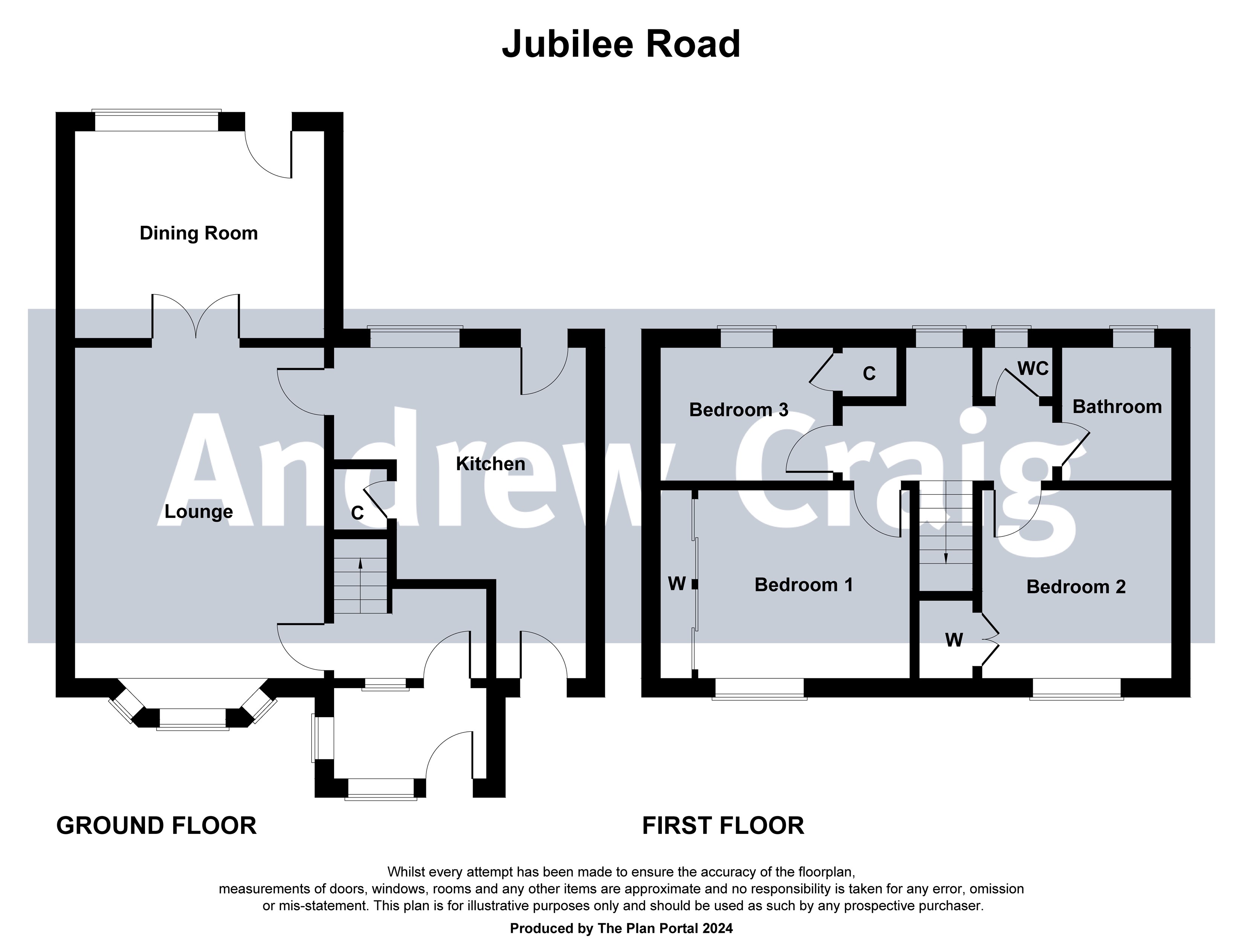3 bed house for sale in Jubilee Road, Gosforth - Property floorplan