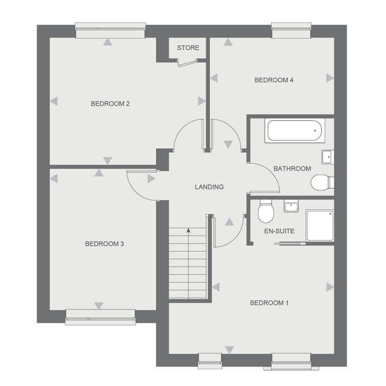 4 bed detached house for sale in Ellison Grove, Hebburn - Property floorplan