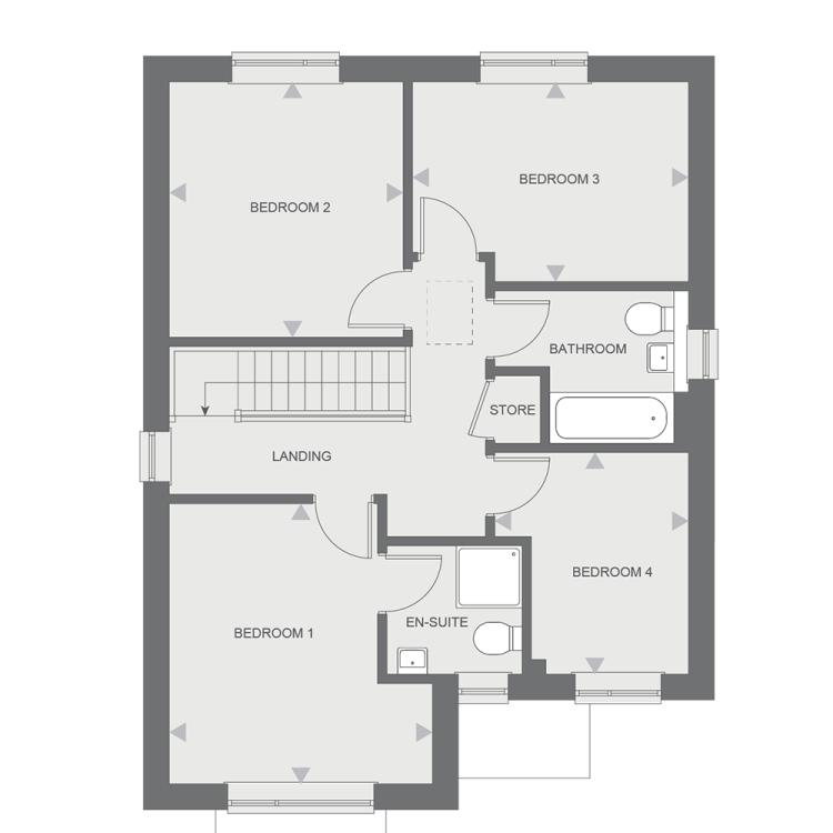 4 bed detached house for sale in Ellison Grove, Hebburn - Property floorplan
