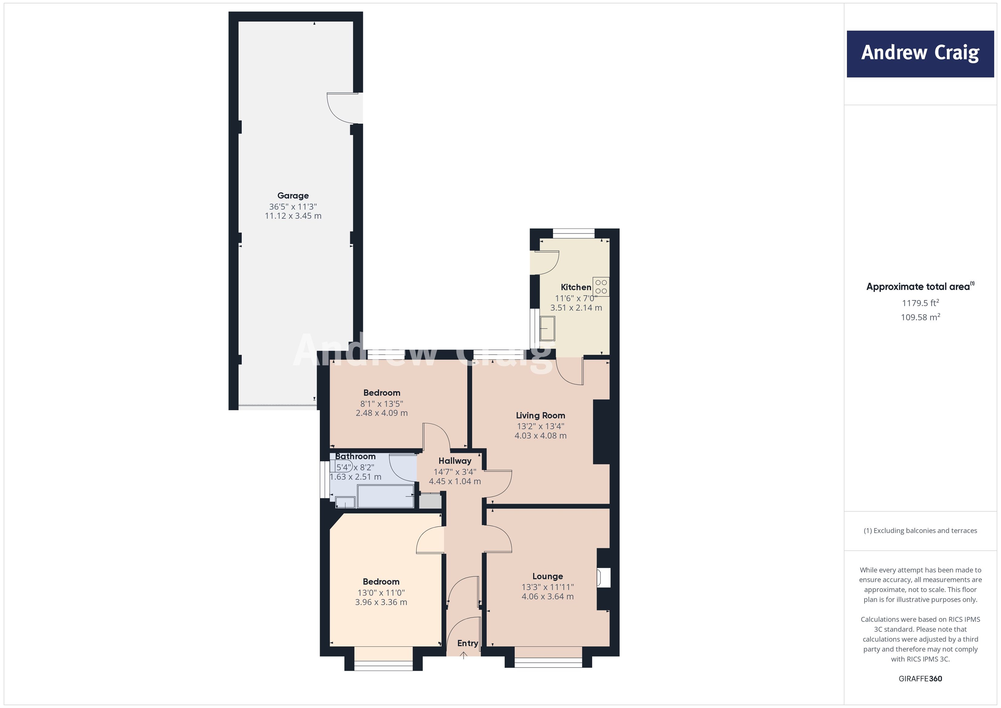 2 bed semi-detached bungalow for sale in Summerhill Road, South Shields - Property floorplan