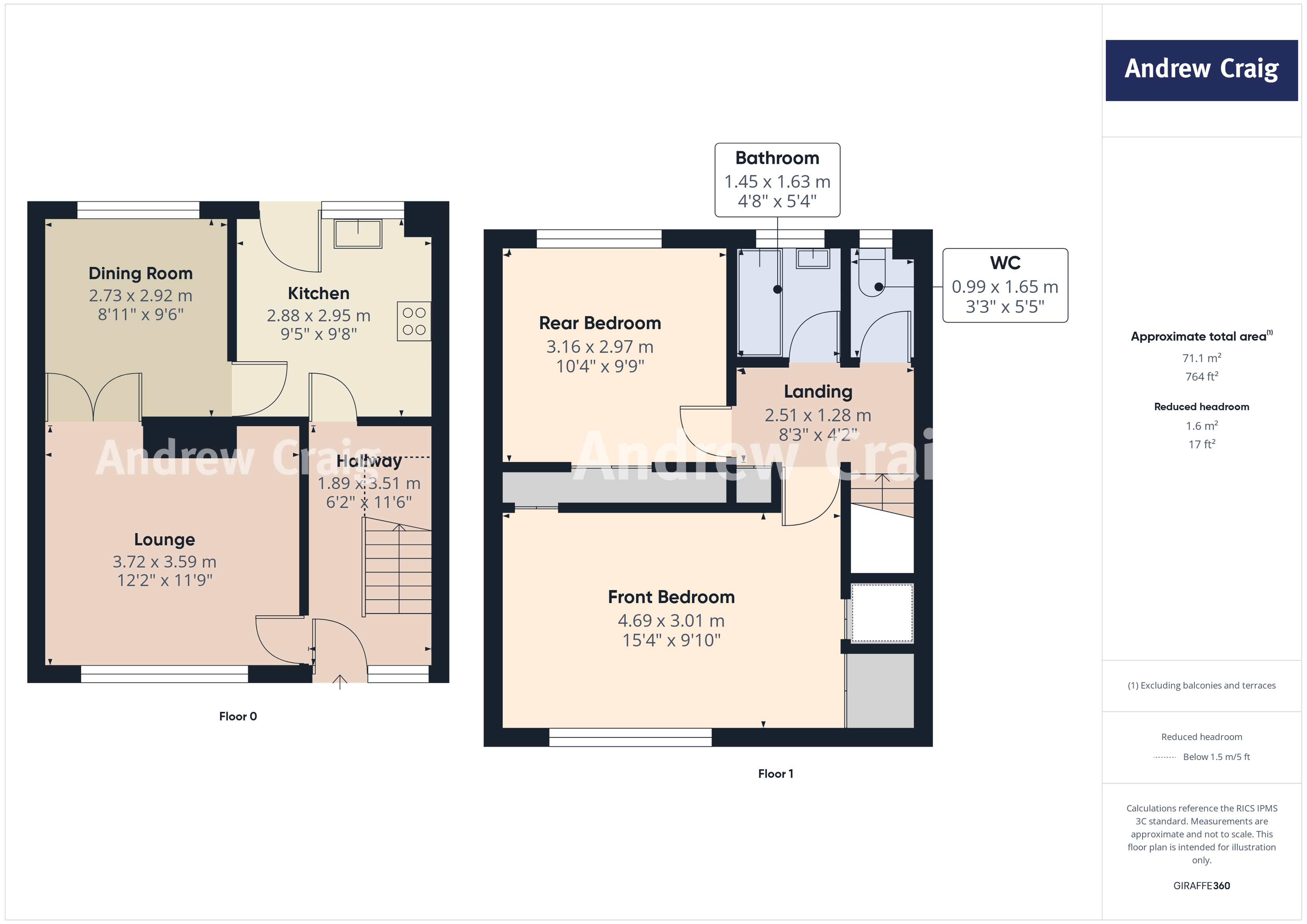 2 bed end of terrace house for sale in Souter View, Whitburn - Property floorplan