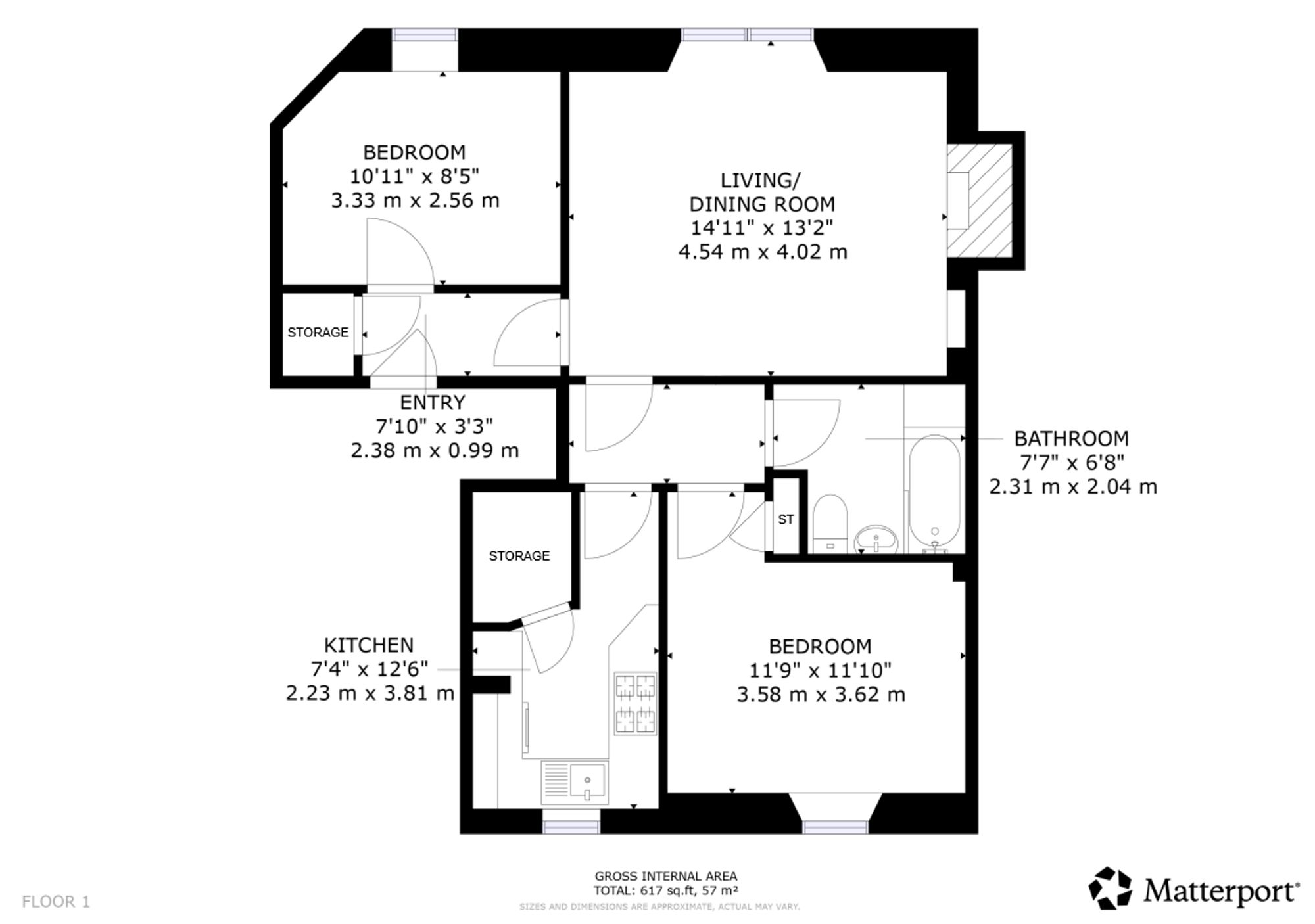 2 bed flat for sale in High Street, Dunblane, FK15 - Property floorplan