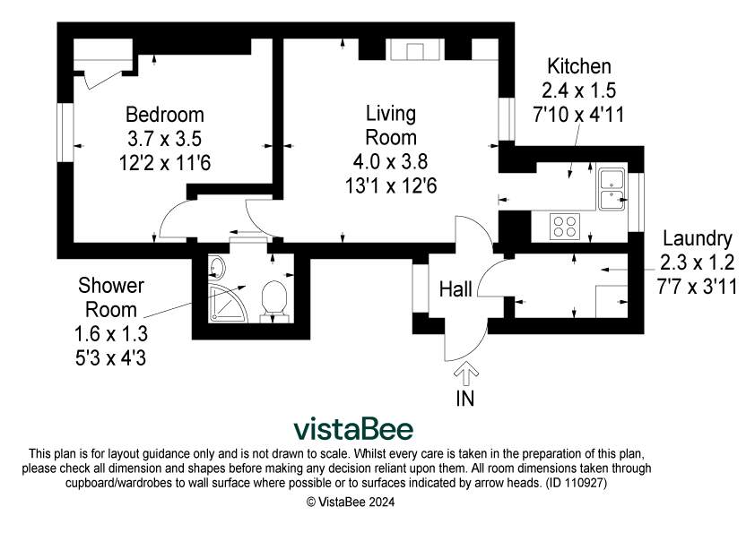 1 bed flat for sale in Ramoyle, Dunblane - Property floorplan