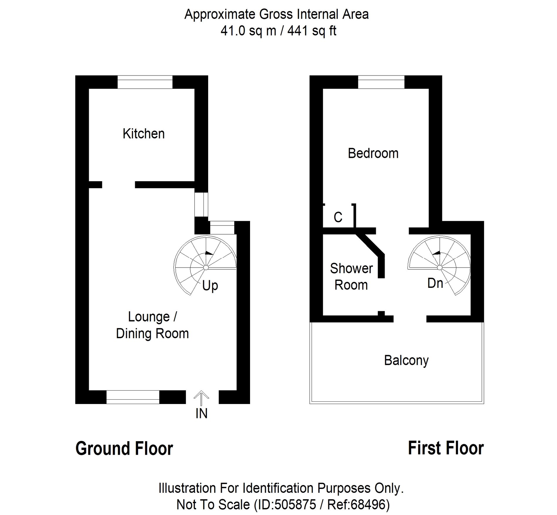 1 bed end of terrace house for sale in Ramoyle, Dunblane - Property floorplan