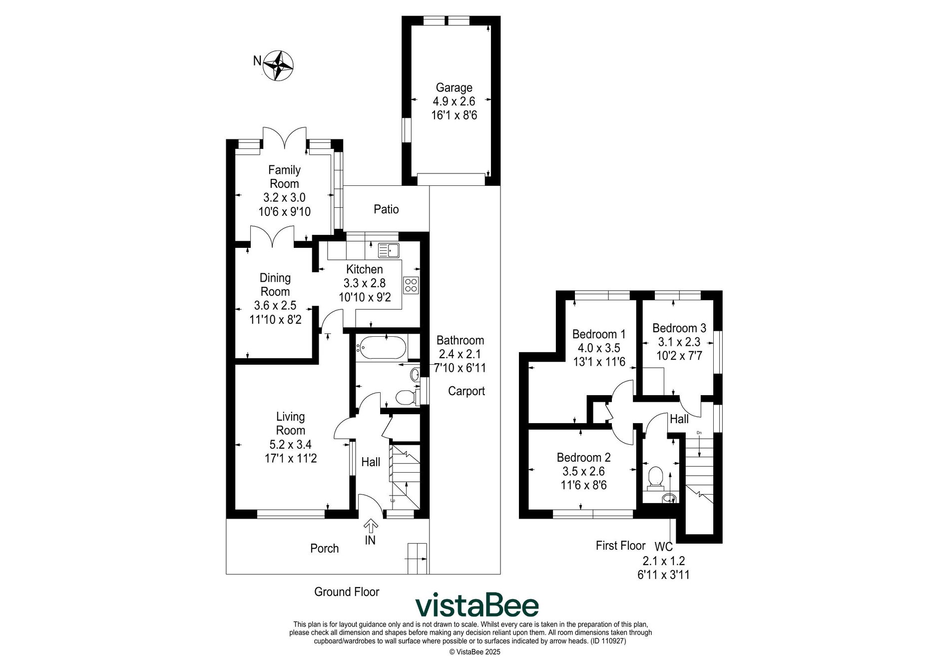 3 bed semi-detached house for sale in Albert Street - Property floorplan