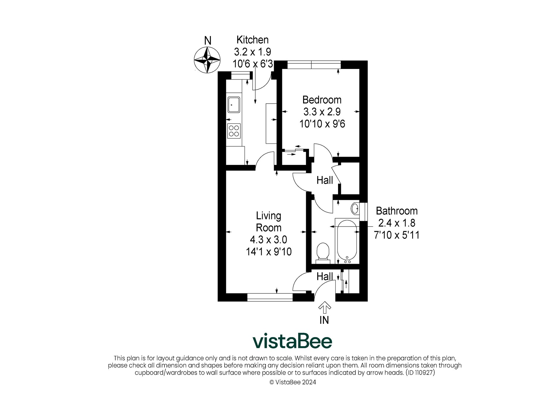 1 bed semi-detached bungalow for sale in Buchan Drive, Dunblane - Property floorplan