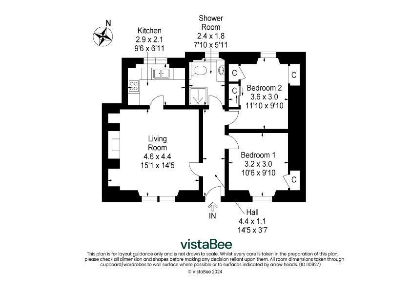 2 bed terraced house for sale in The Avenue, Dunblane - Property floorplan