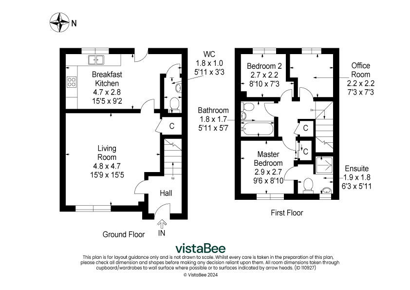 3 bed terraced house for sale in The Quarry, Doune - Property floorplan