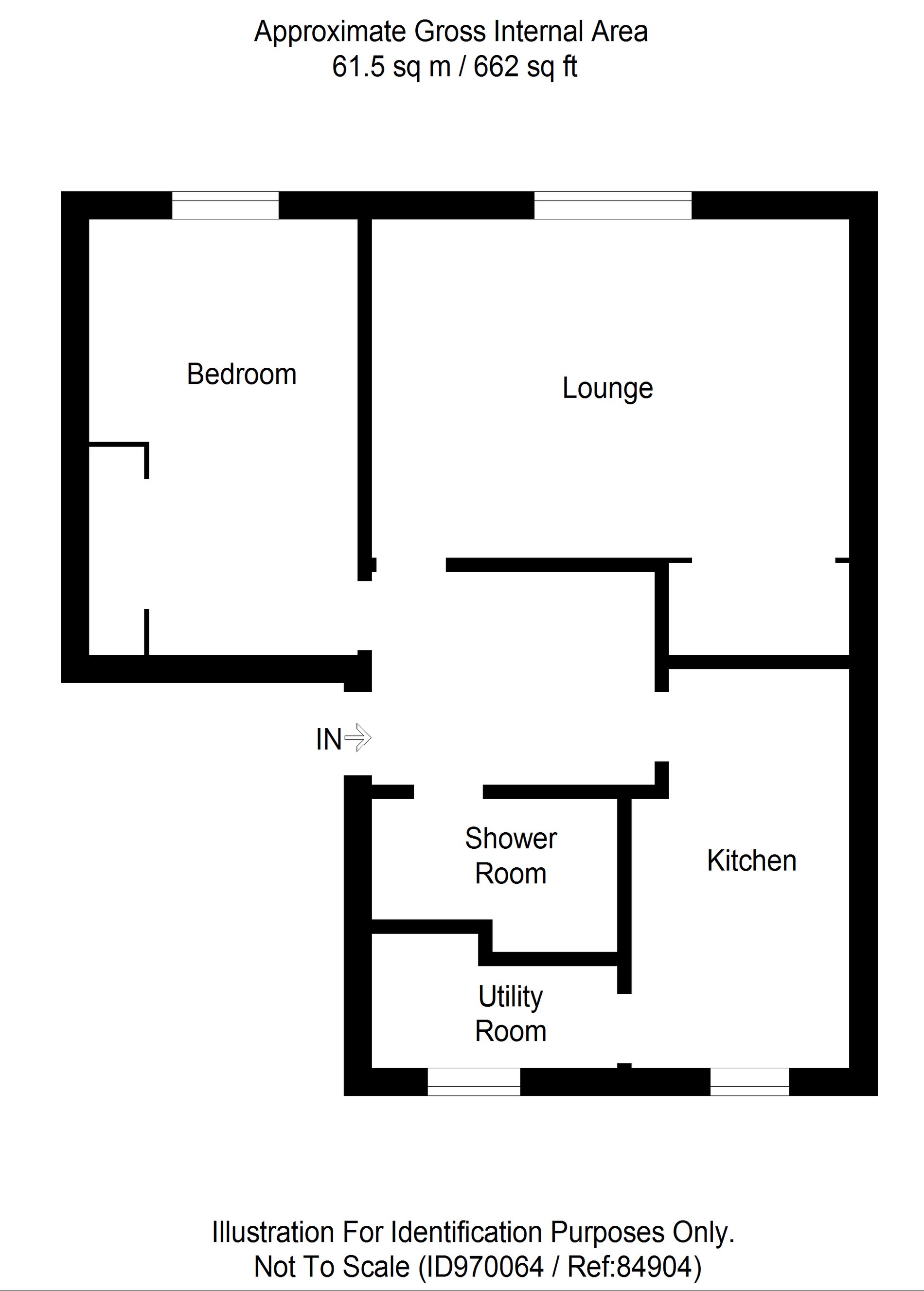 1 bed flat for sale in High Street, Dunblane - Property floorplan