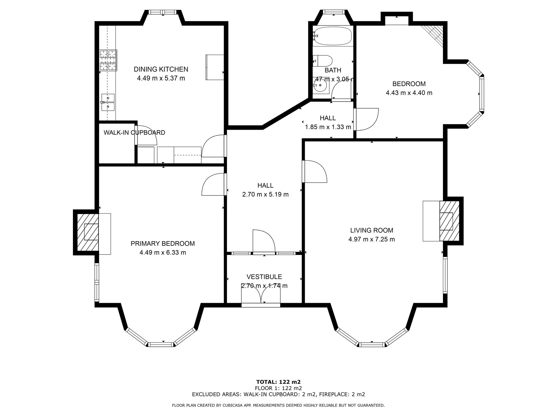 2 bed character property for sale in Chalton Road, Stirling - Property floorplan