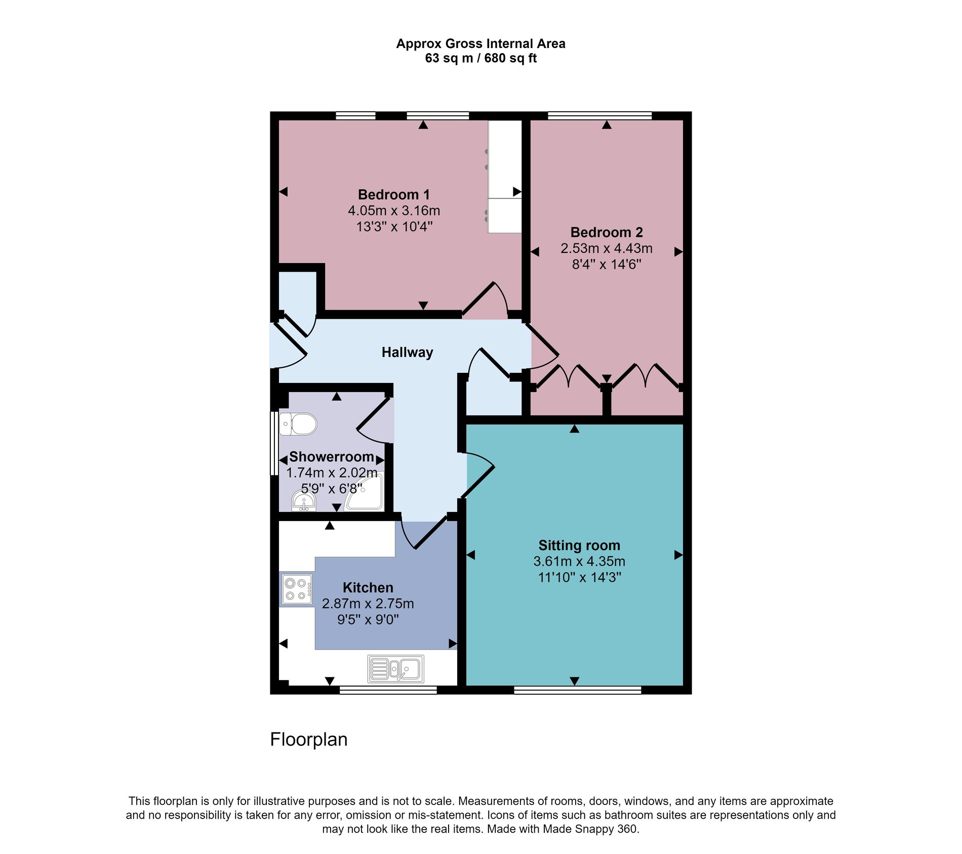 2 bed bungalow for sale in Livingstone Avenue, Callander - Property floorplan