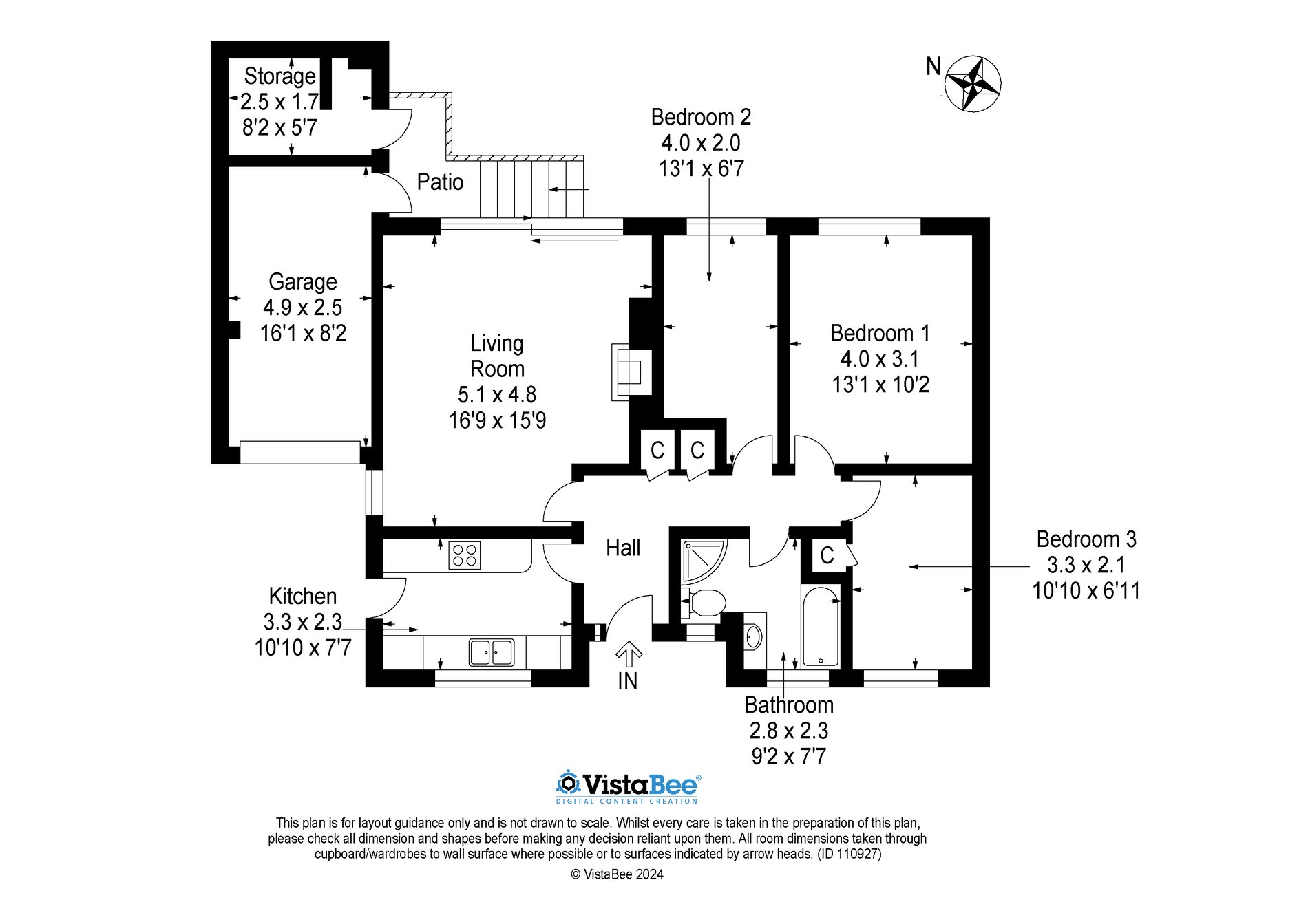 3 bed bungalow for sale in Argyle Terrace, Dunblane - Property floorplan