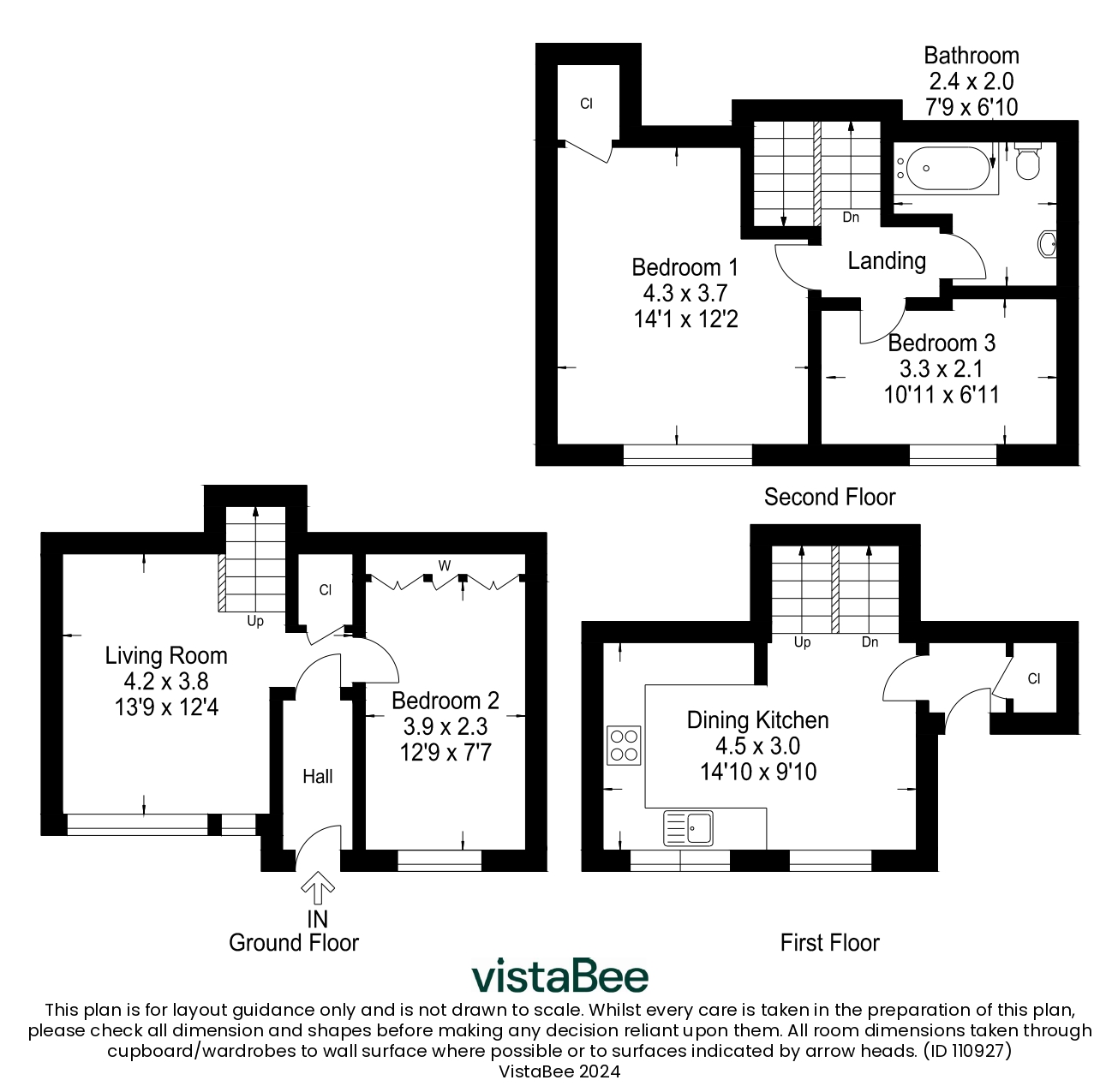 3 bed end of terrace house for sale in Rylands Avenue, Dunblane - Property floorplan