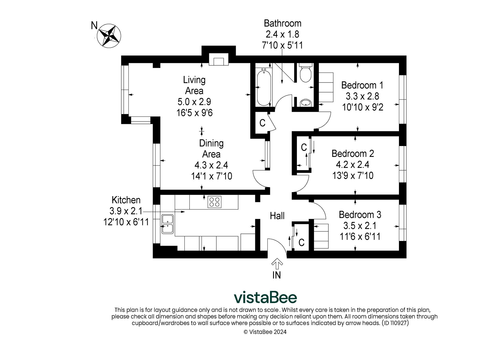 3 bed flat for sale in Moray Park, Doune - Property floorplan