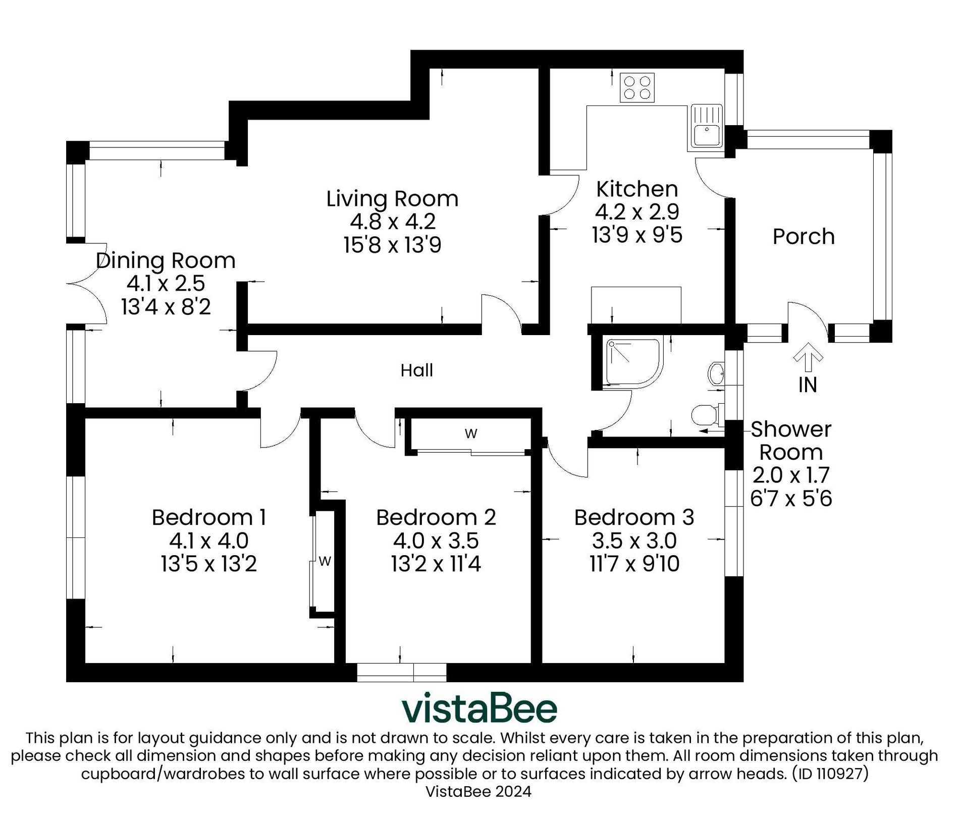 3 bed semi-detached bungalow for sale in Carseview, Dunblane - Property floorplan