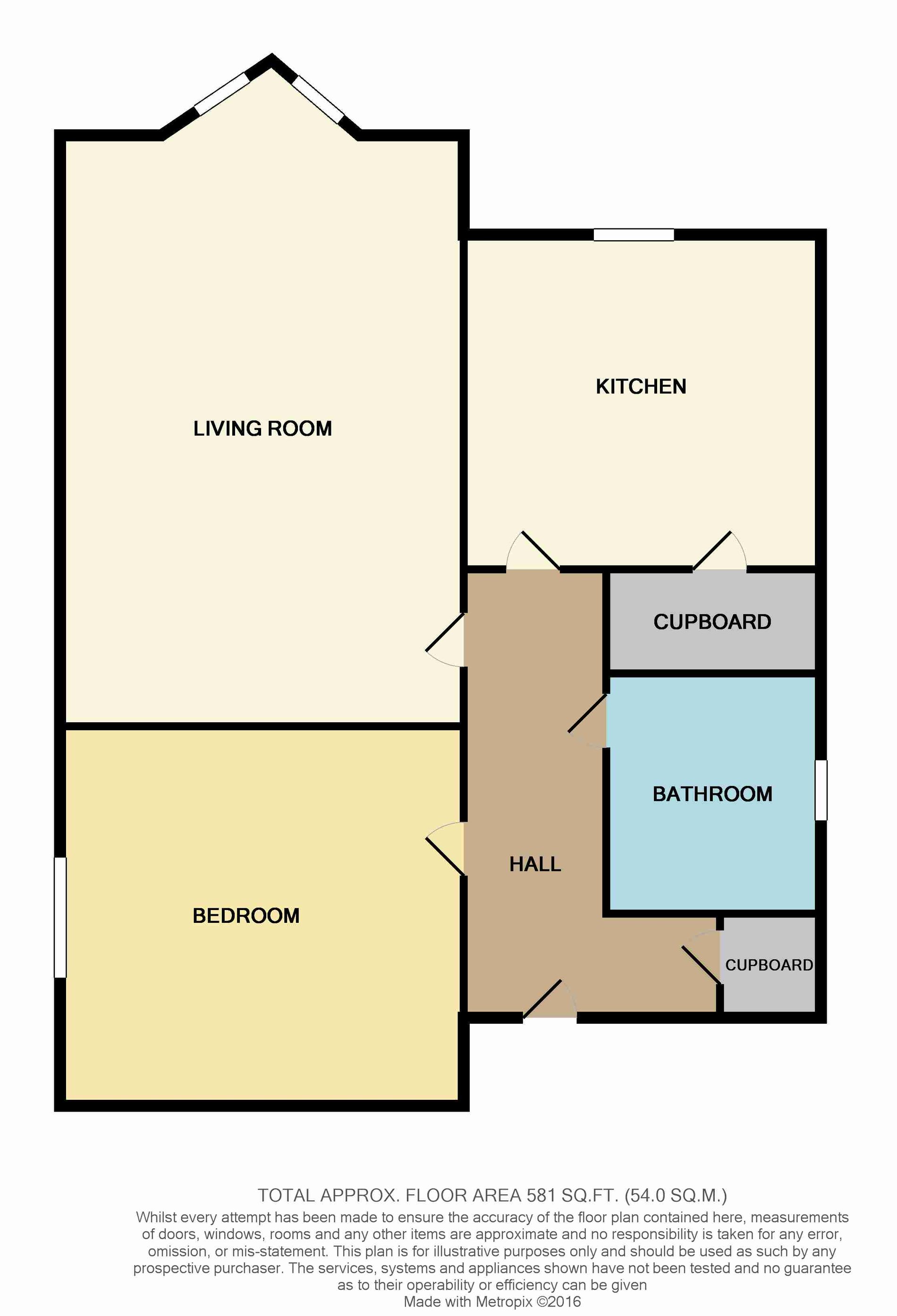 1 bed flat for sale in John R Gray Road, Dunblane - Property floorplan