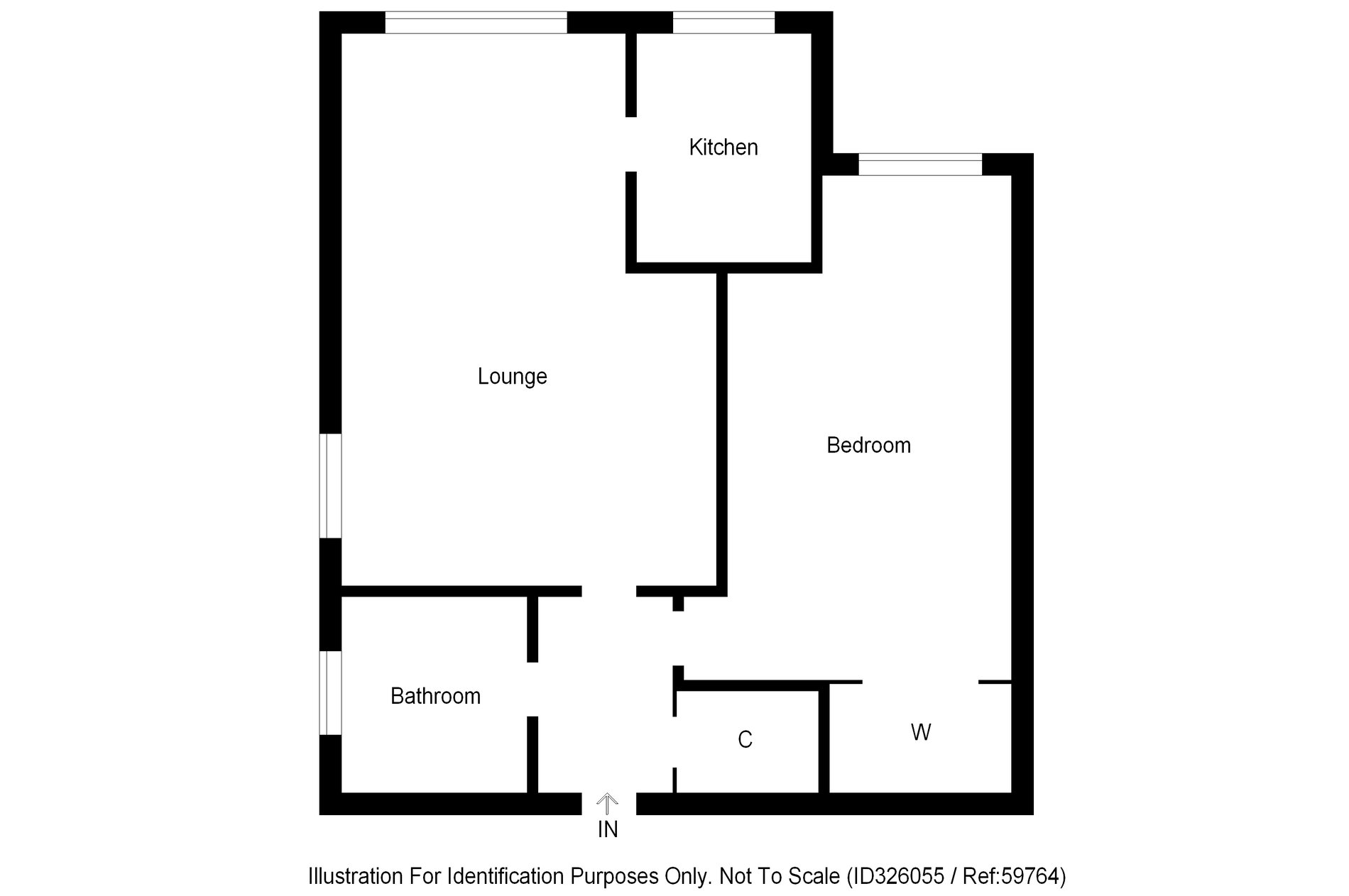 1 bed flat for sale in Stirling Road, Dunblane - Property floorplan