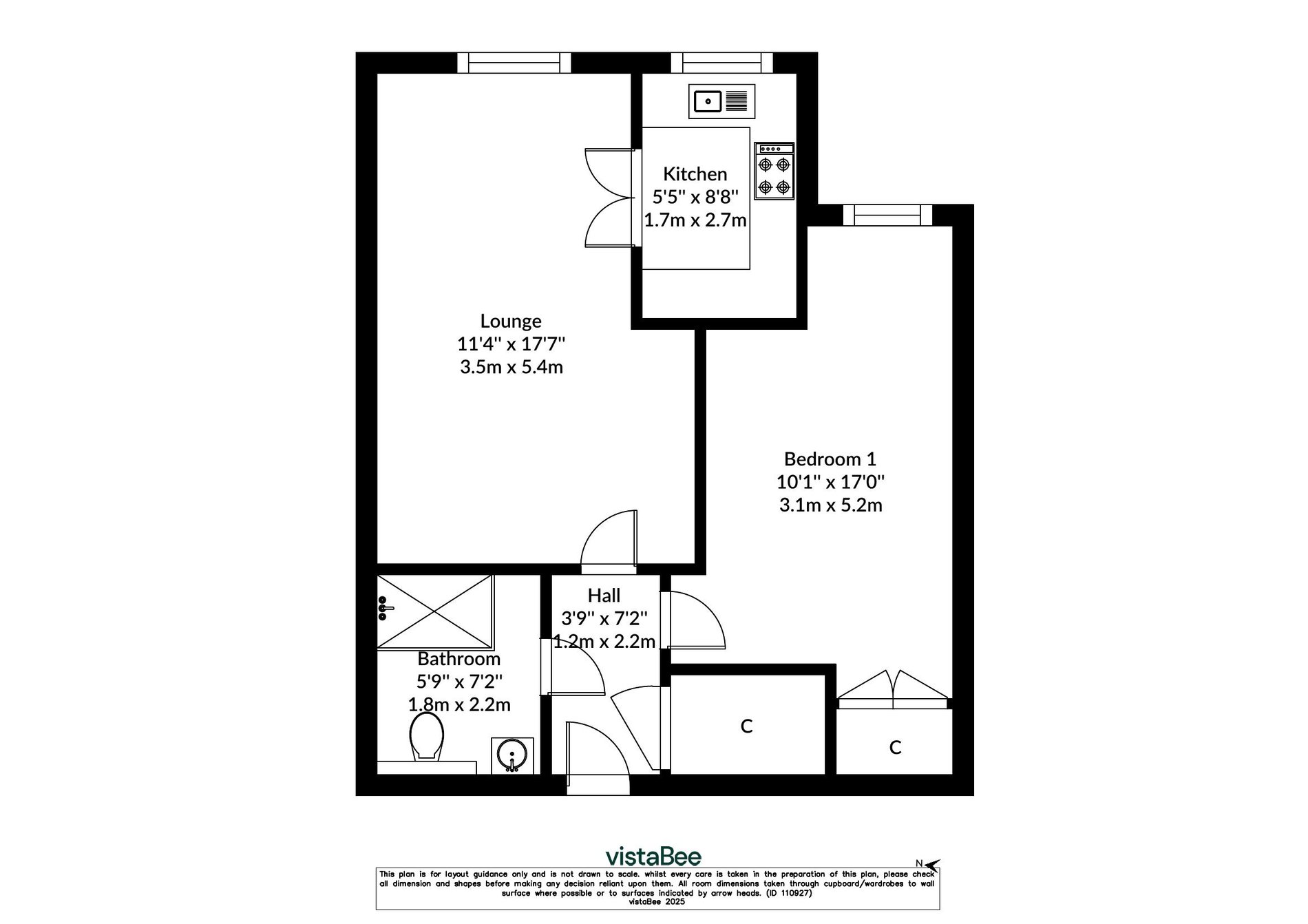 1 bed for sale in Stirling Road, Dunblane - Property floorplan