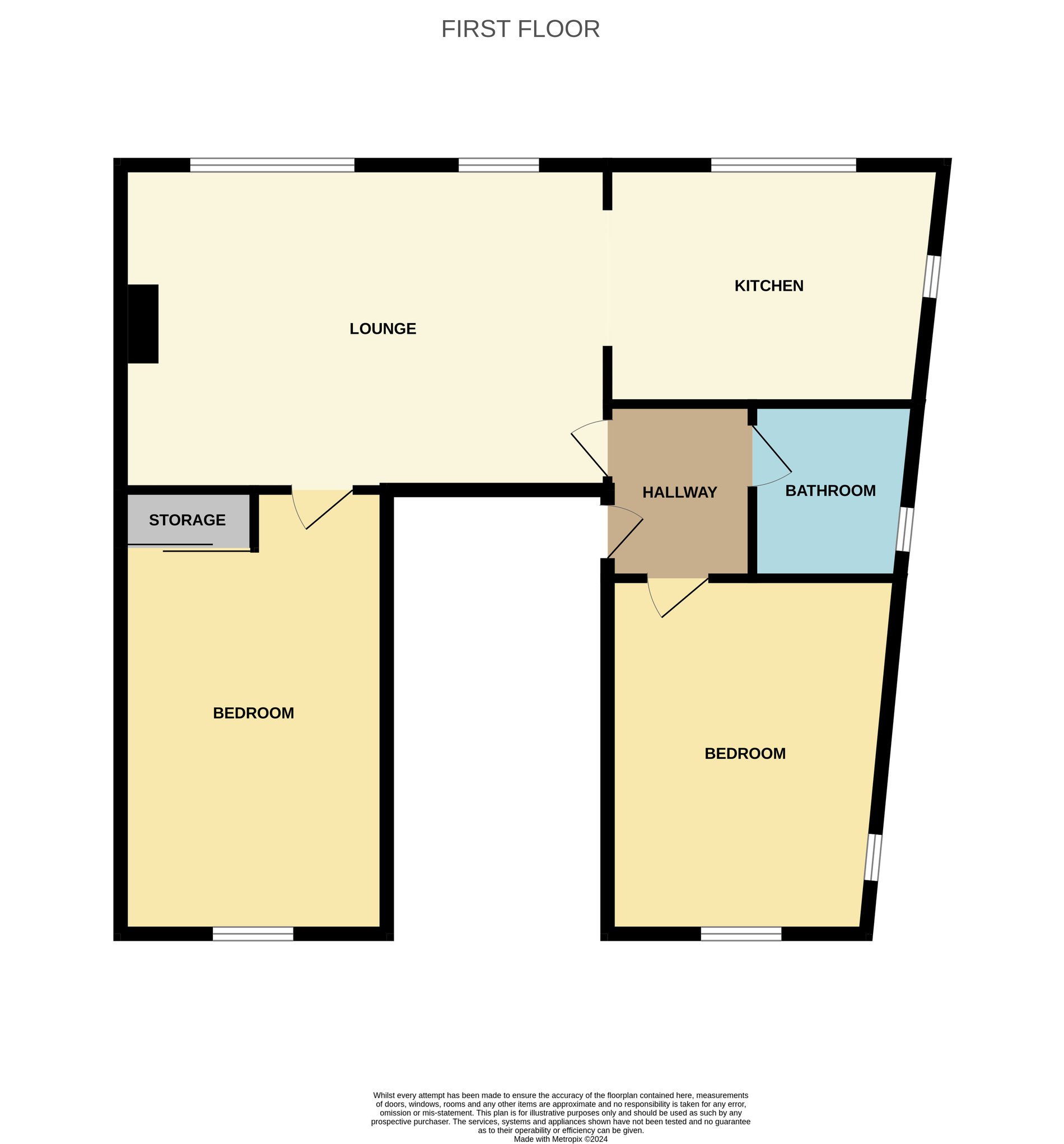 2 bed flat for sale in Ramoyle, Dunblane - Property floorplan