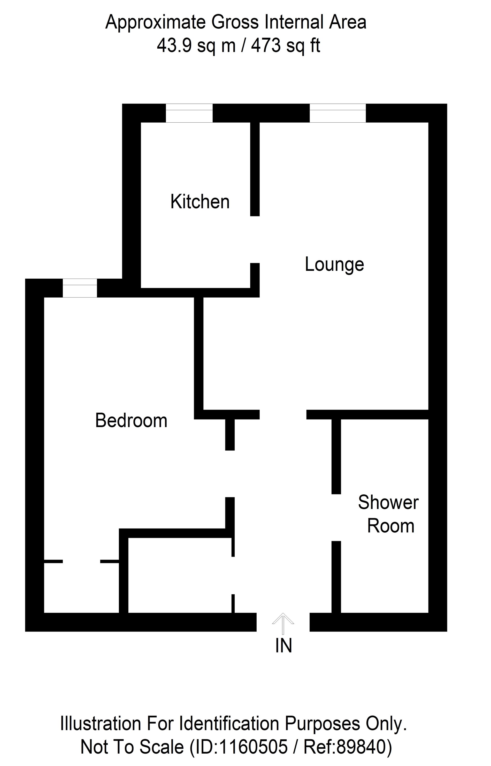 1 bed for sale in Stirling Road, Dunblane - Property floorplan