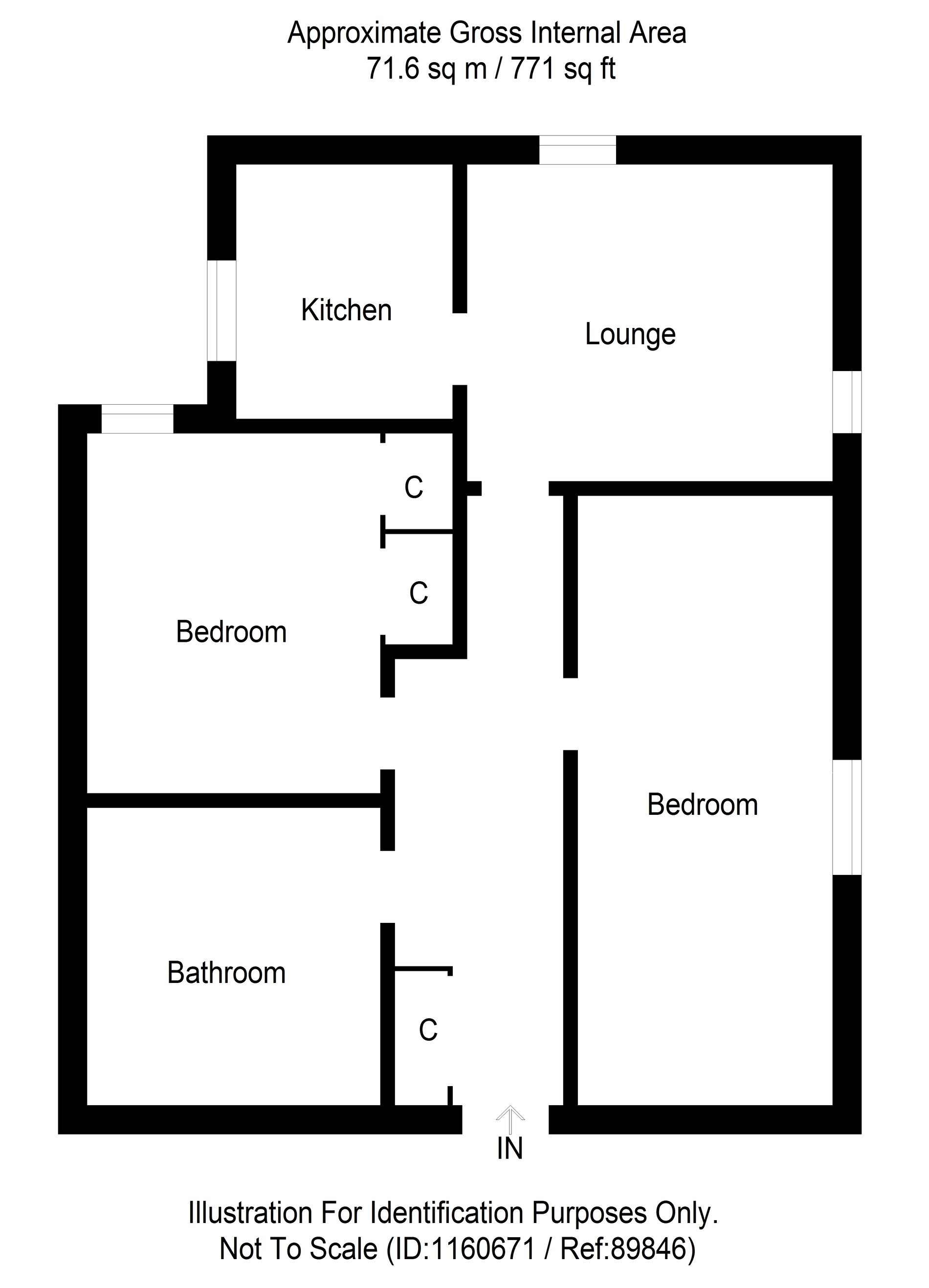 2 bed flat for sale in Stirling Road, Dunblane - Property floorplan