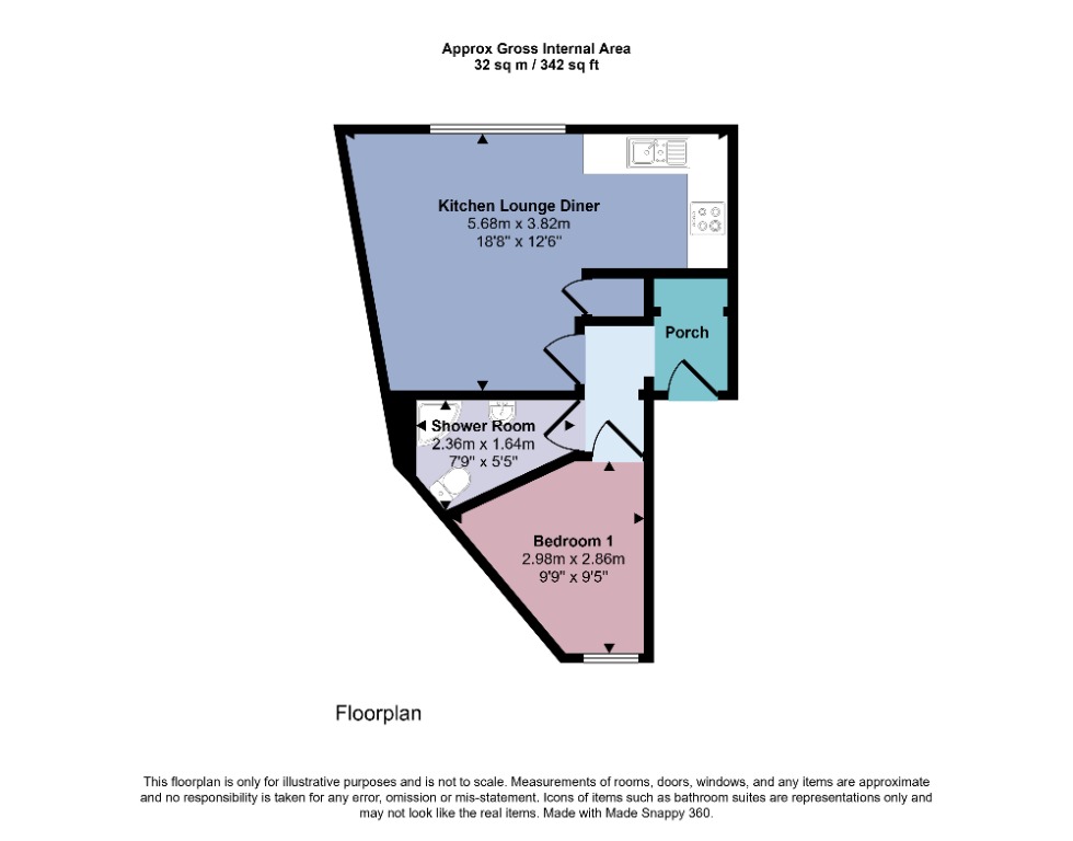 1 bed flat to rent in Station Road, Dunblane - Property floorplan